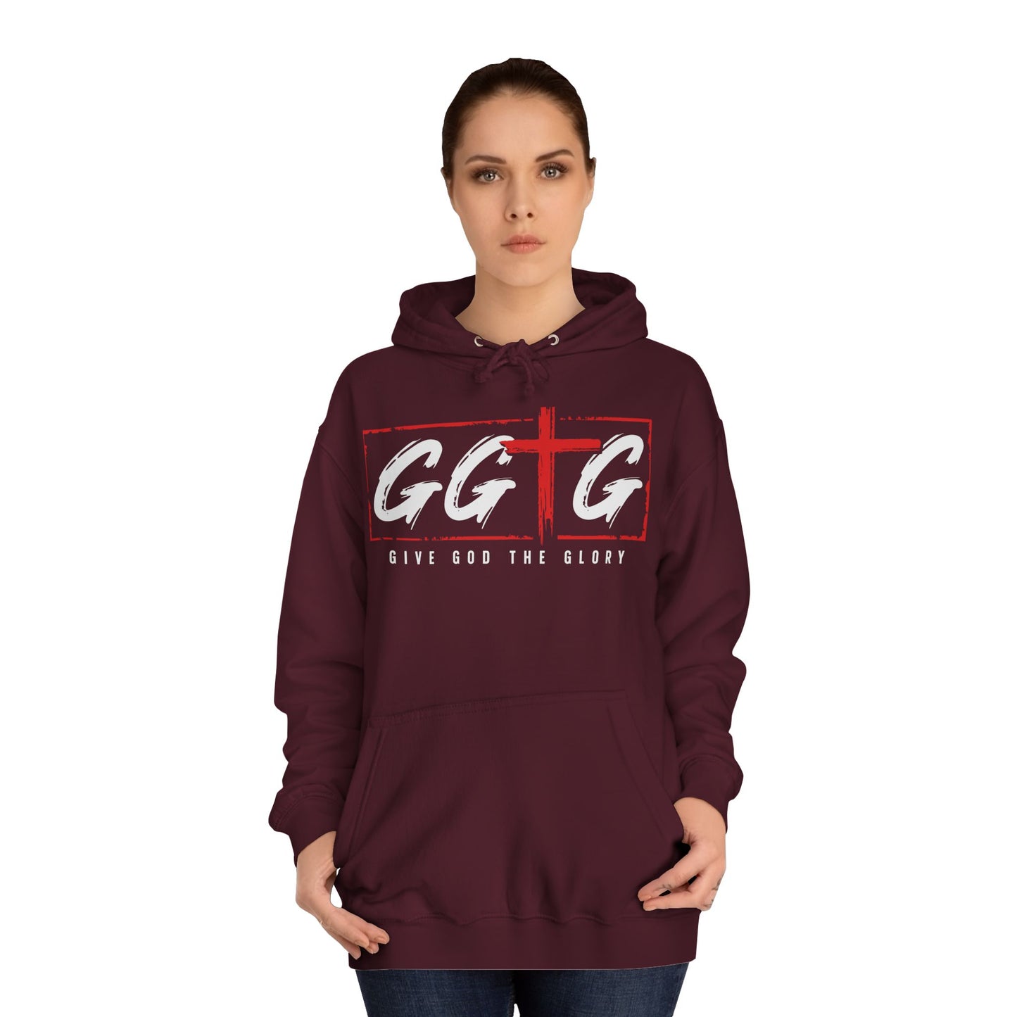 Unisex College Hoodie - Give God the Glory