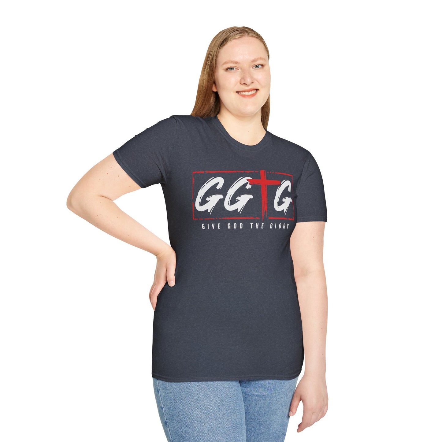 Unisex Softstyle T-Shirt  Inspirational - "Give God the Glory" & "Tell Your Story"