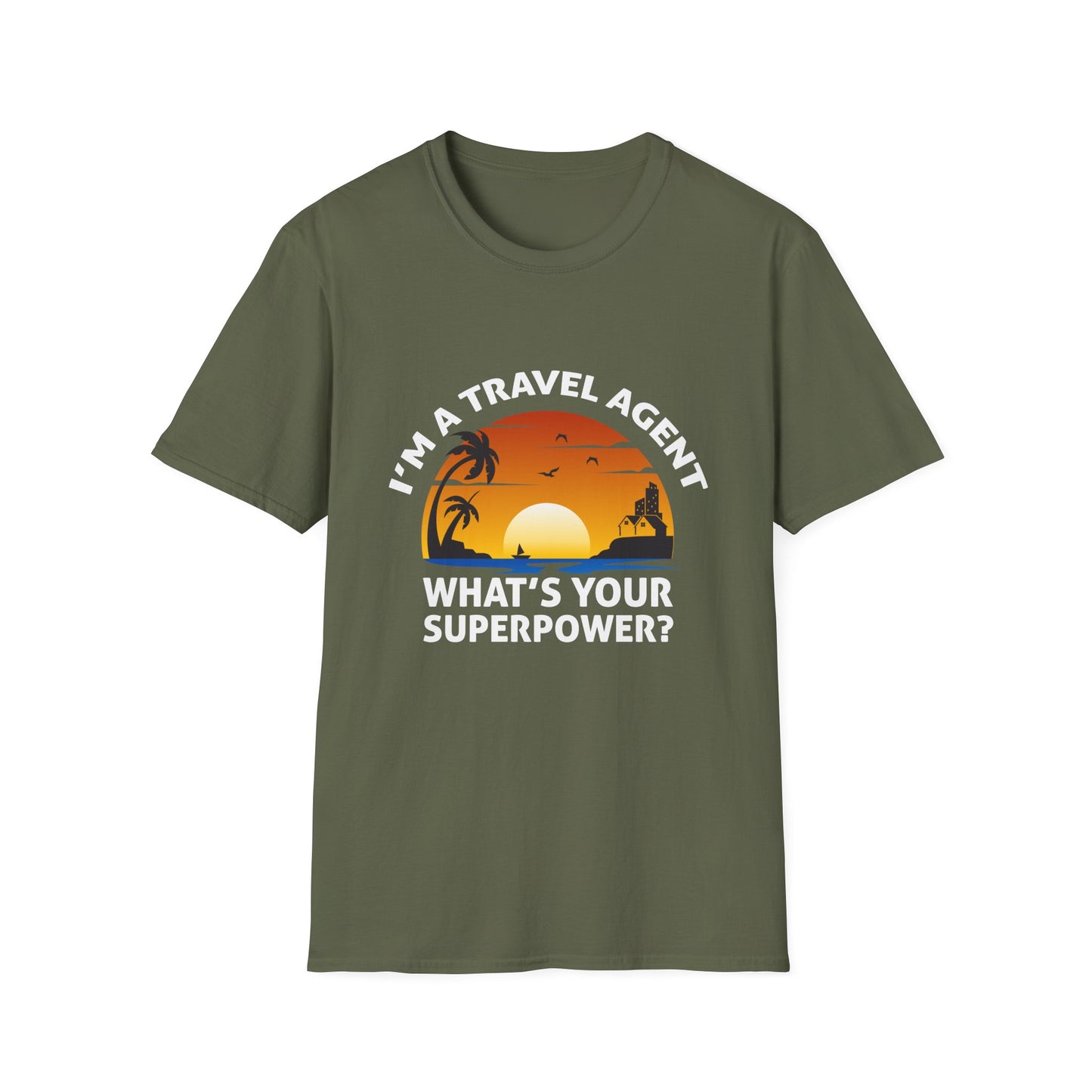 Travel Agent T-Shirt — "Super Power - Travel Agent" Graphic Tee