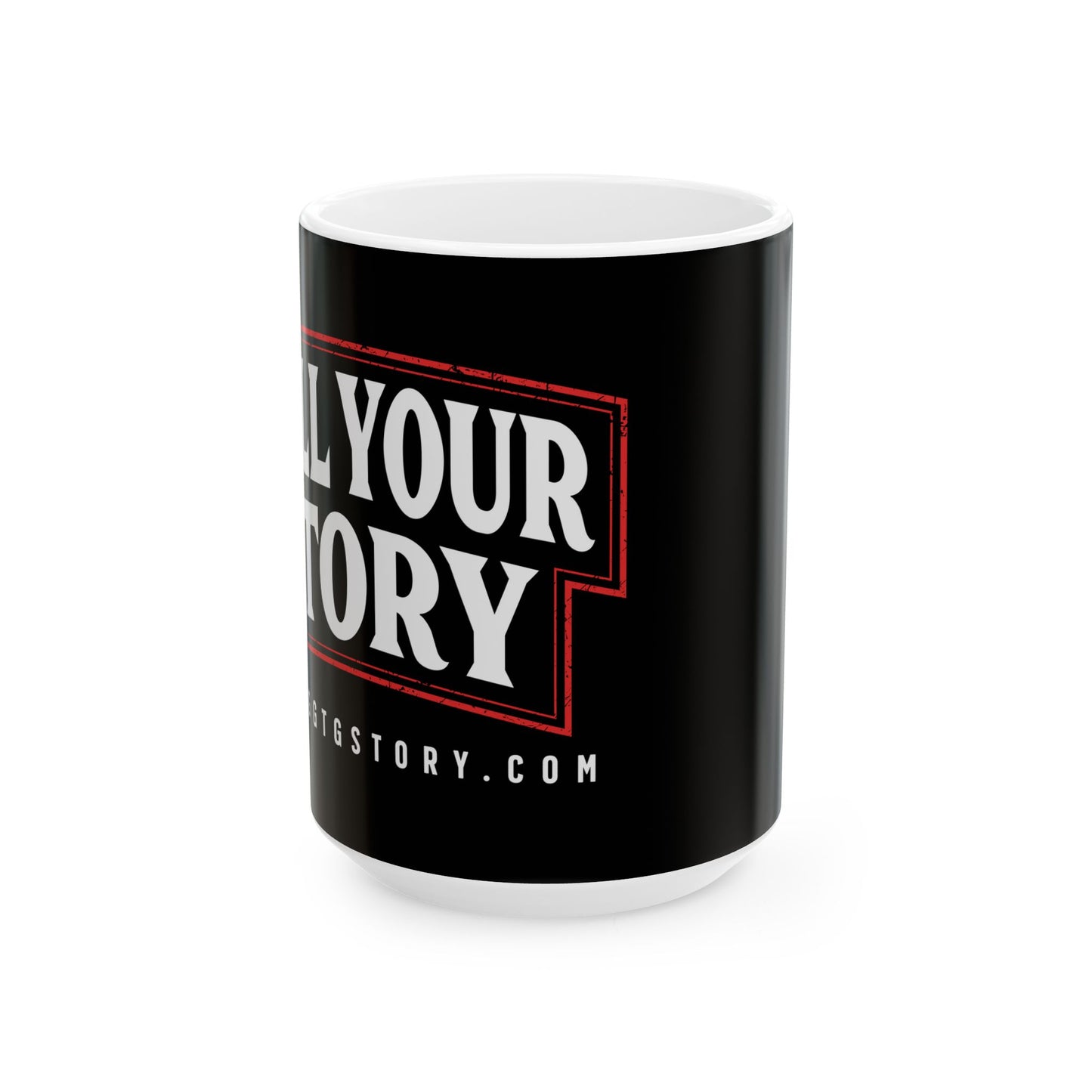 Inspirational Ceramic Mug - "Tell Your Story" - Perfect for Coffee Lovers and Gift Givers