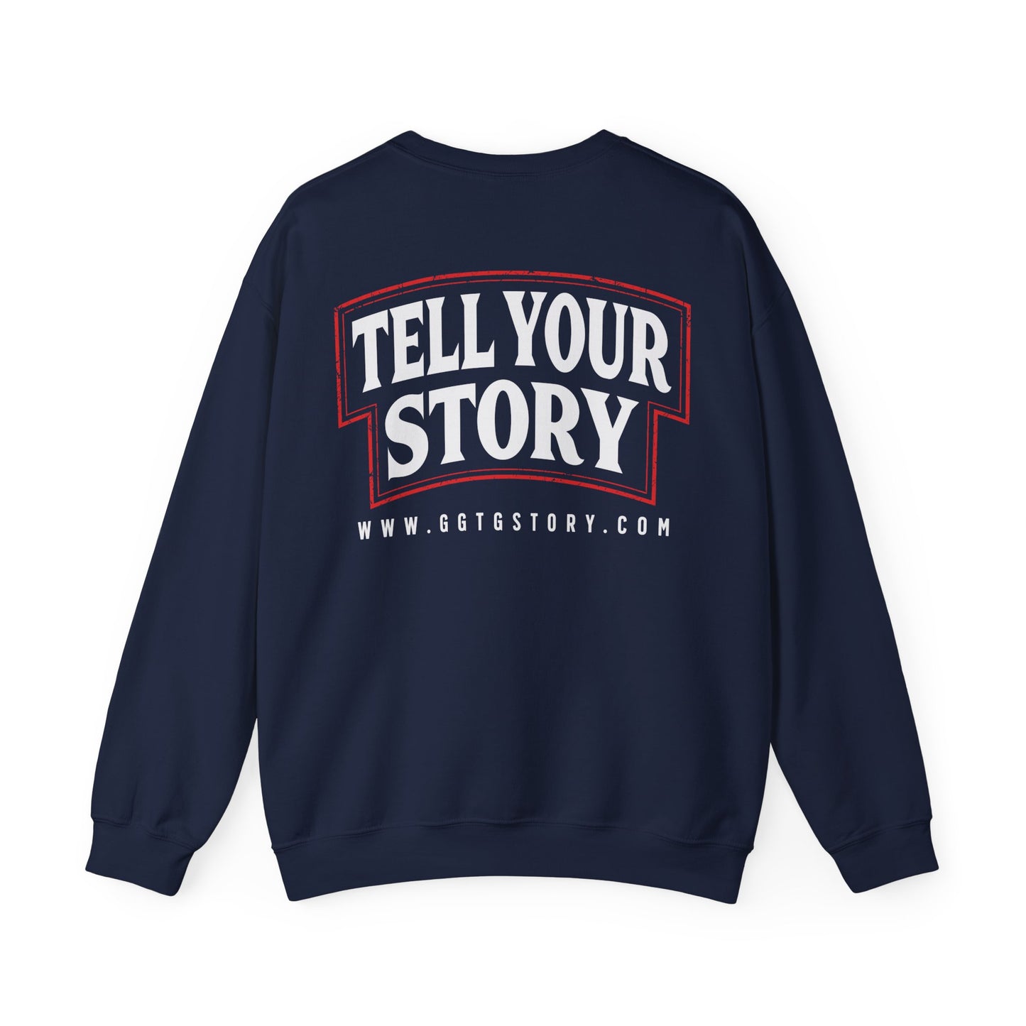 Inspiring Unisex Crewneck Sweatshirt - "Tell Your Story" Design
