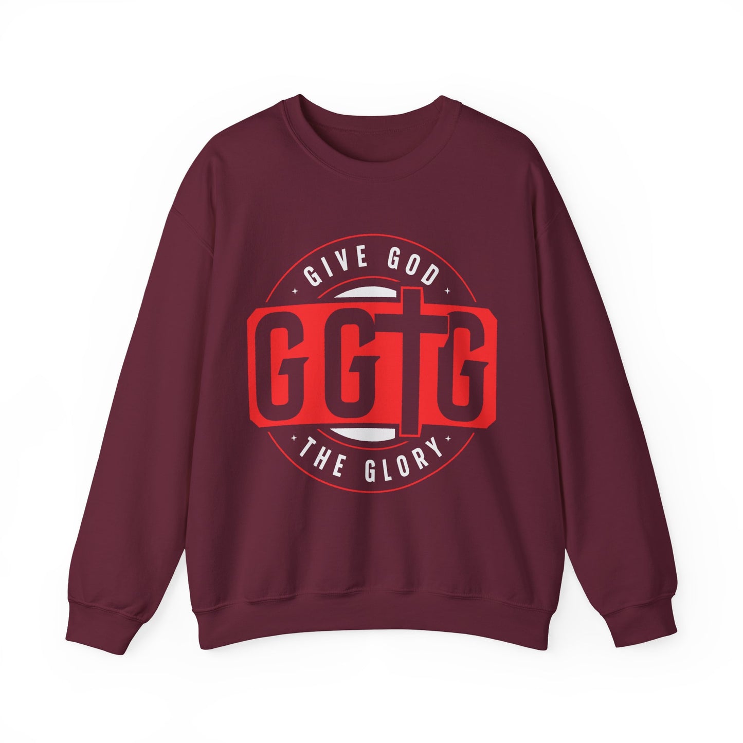 Christian Motivational Crewneck Sweatshirt - 'Give God the Glory'