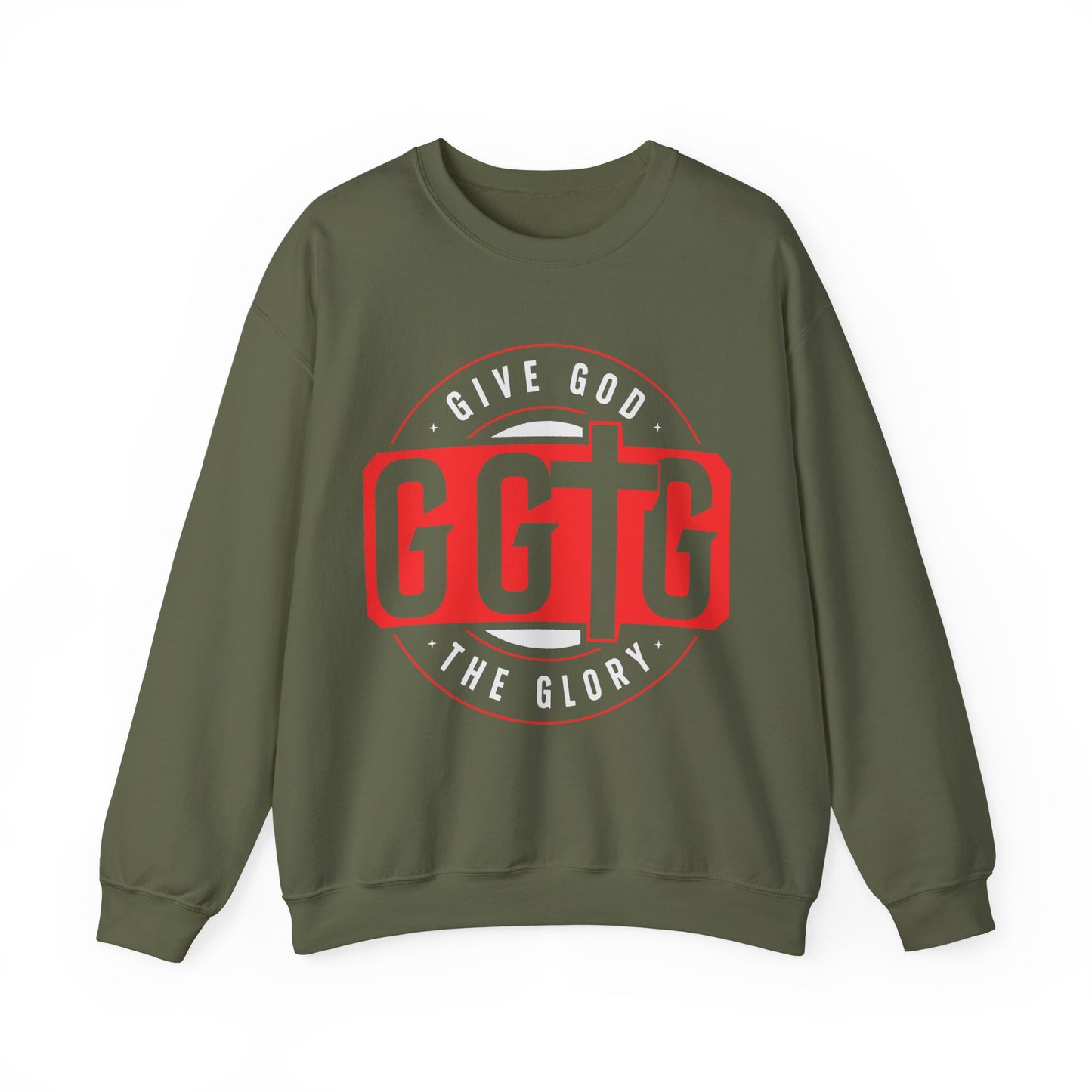 Christian Motivational Crewneck Sweatshirt - 'Give God the Glory'