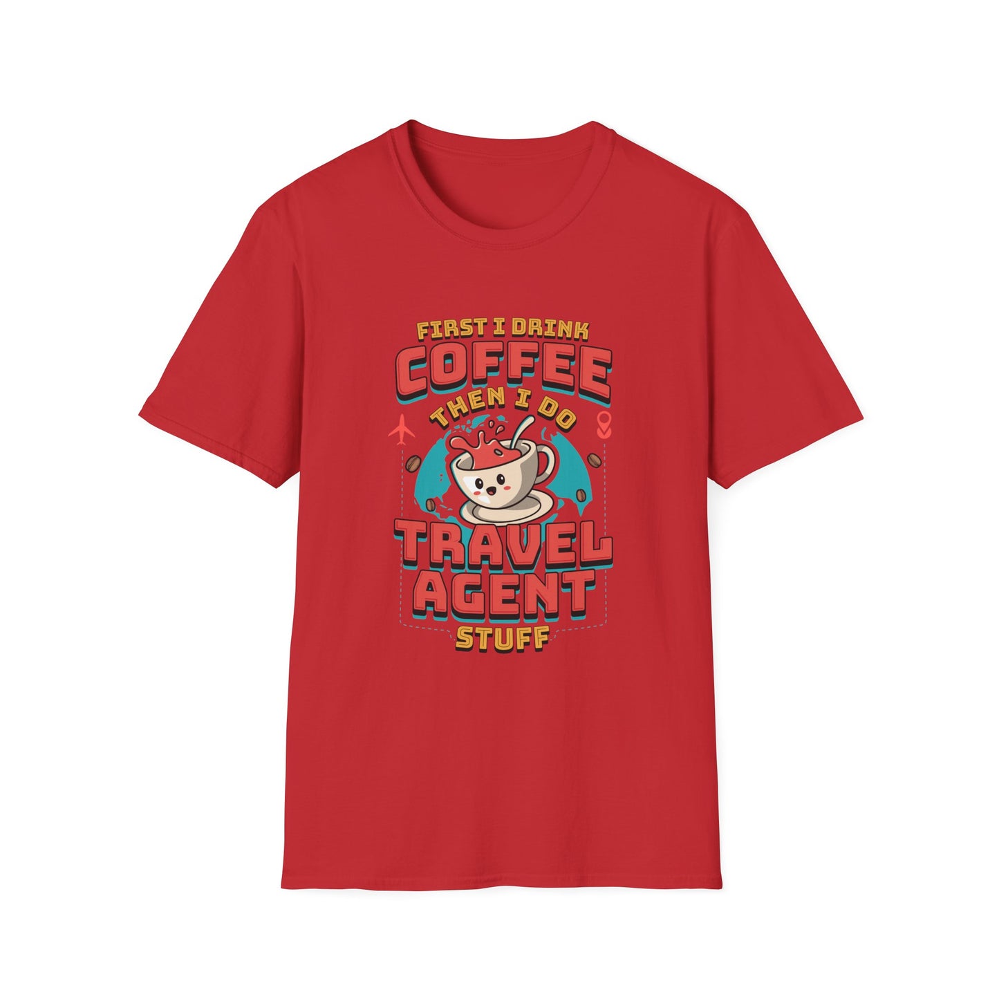 Travel Agent T-Shirt — " Coffee Travel Agent" Graphic Tee