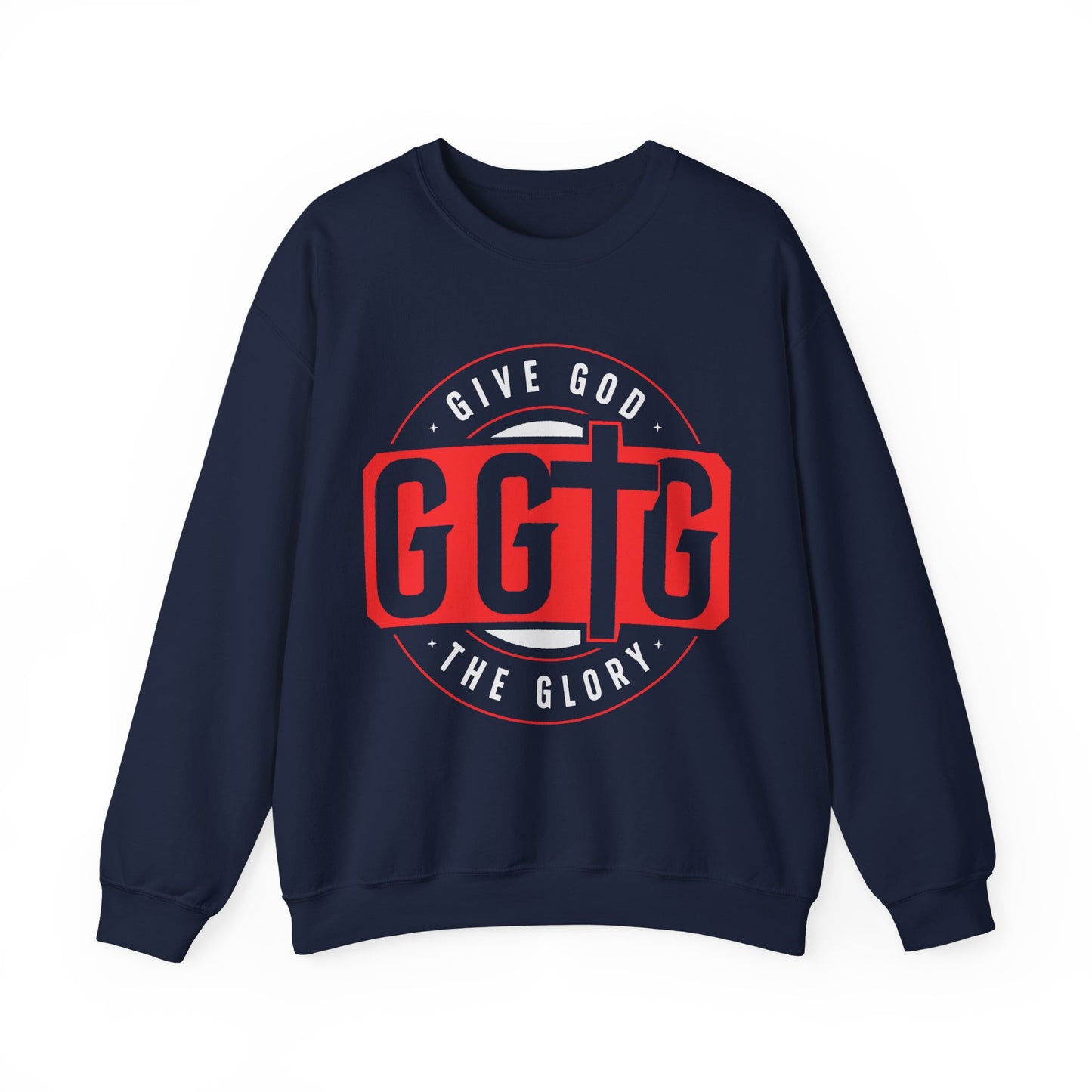 Christian Motivational Crewneck Sweatshirt - 'Give God the Glory'