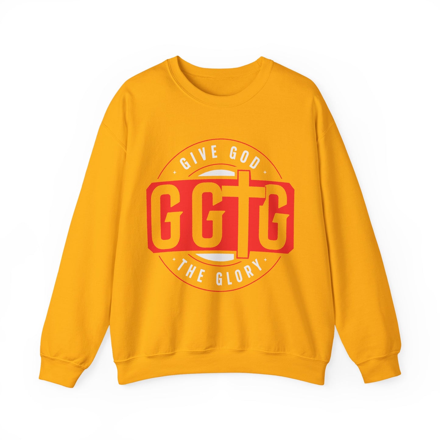 Christian Motivational Crewneck Sweatshirt - 'Give God the Glory'