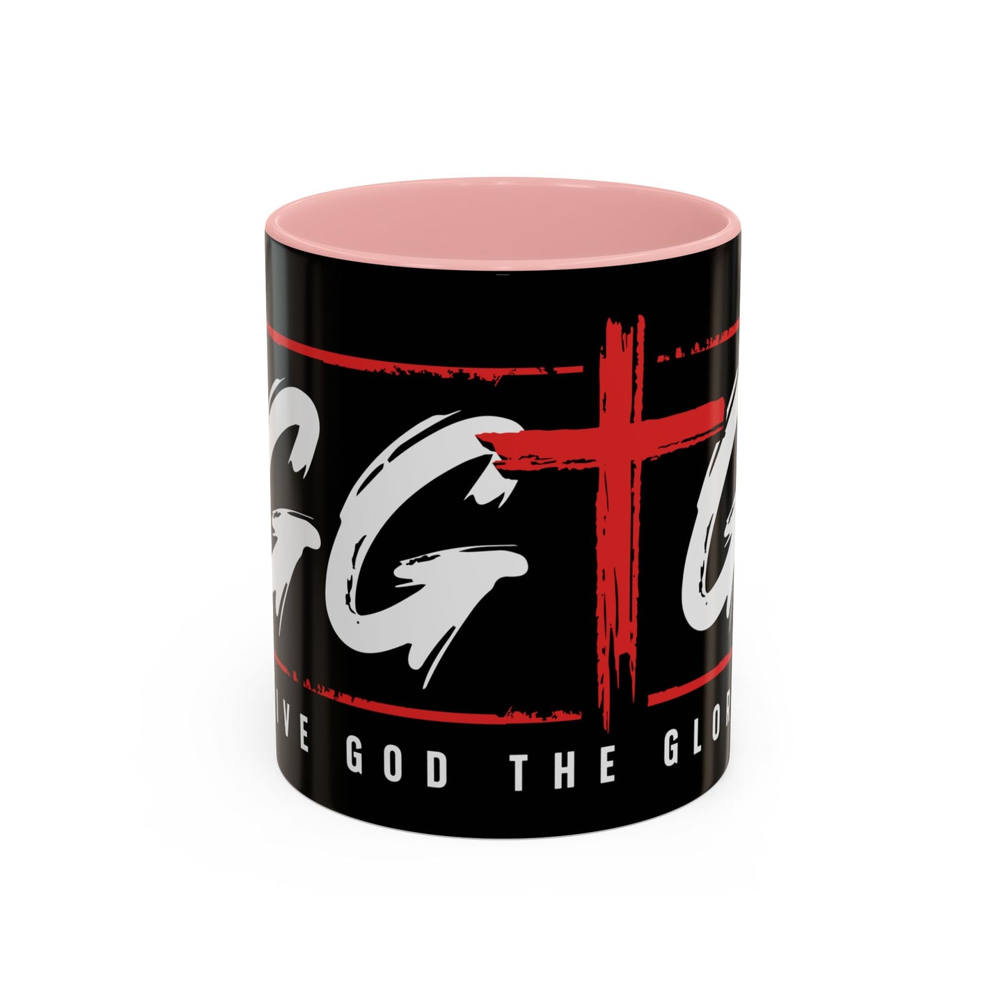 Inspirational Accent Coffee Mug - "Give God the Glory" - Perfect for Faith-Based Gifts