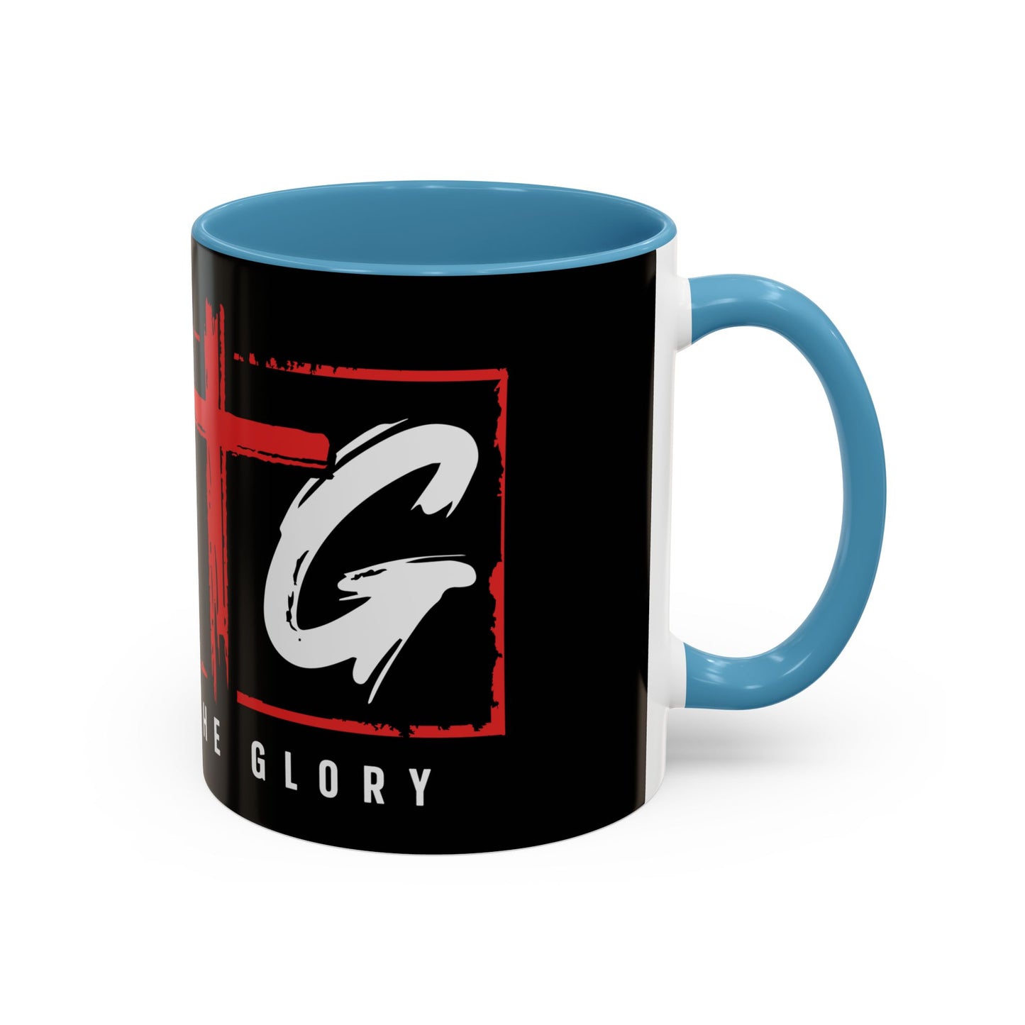 Inspirational Accent Coffee Mug - "Give God the Glory" - Perfect for Faith-Based Gifts