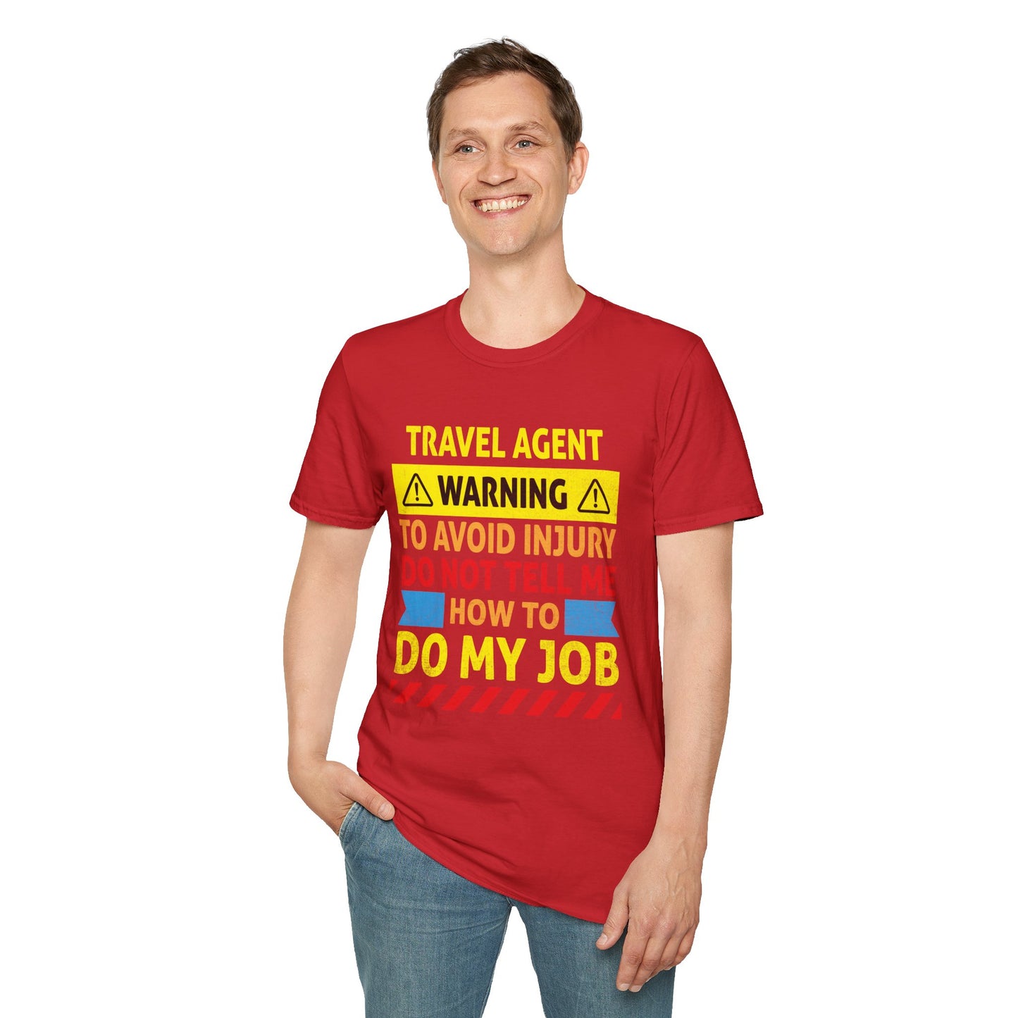 Travel Agent T-Shirt — "Warning - Travel Agent" Graphic Tee