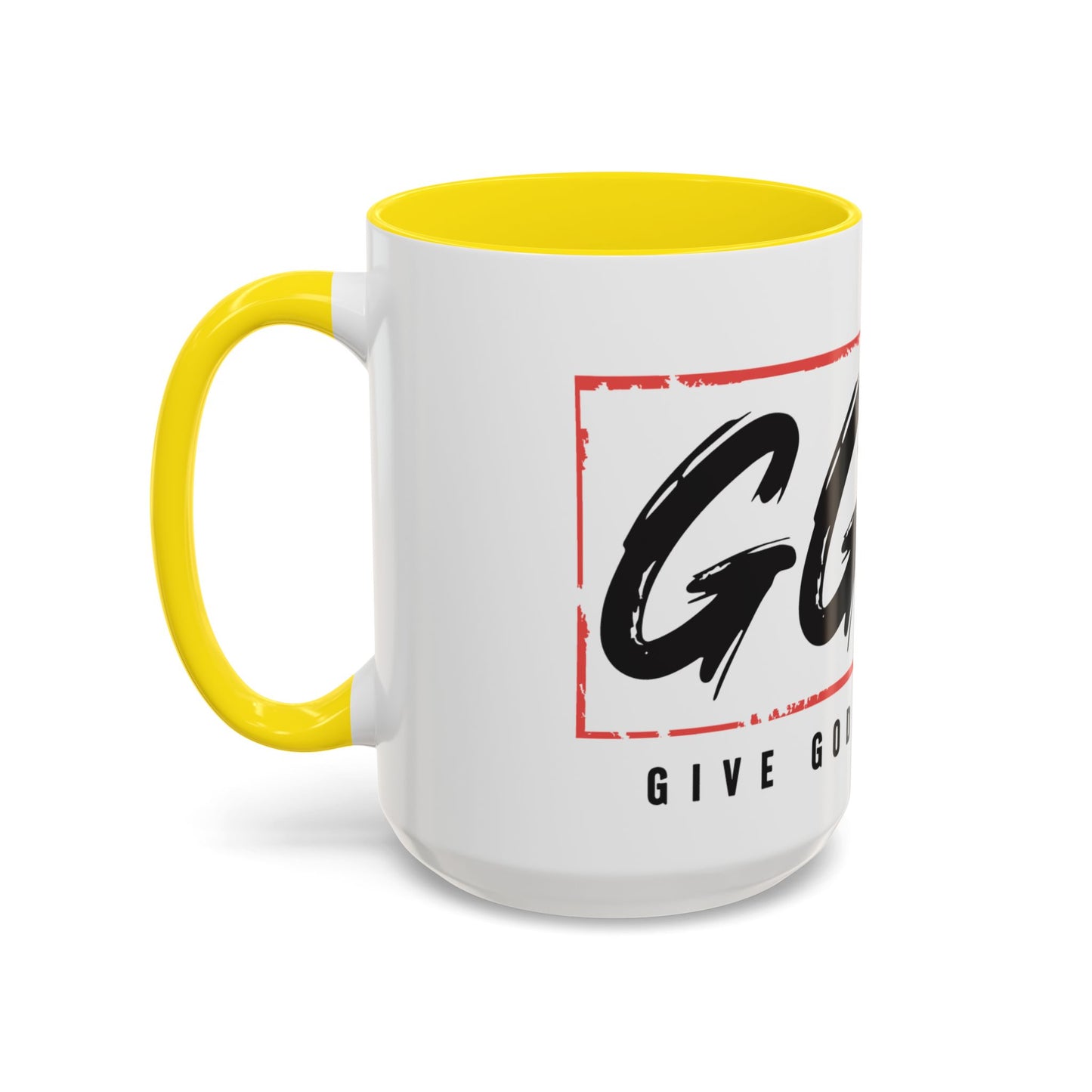 Faith-Inspired Accent Coffee Mug - 11/15oz with 'Give God the Glory' Design
