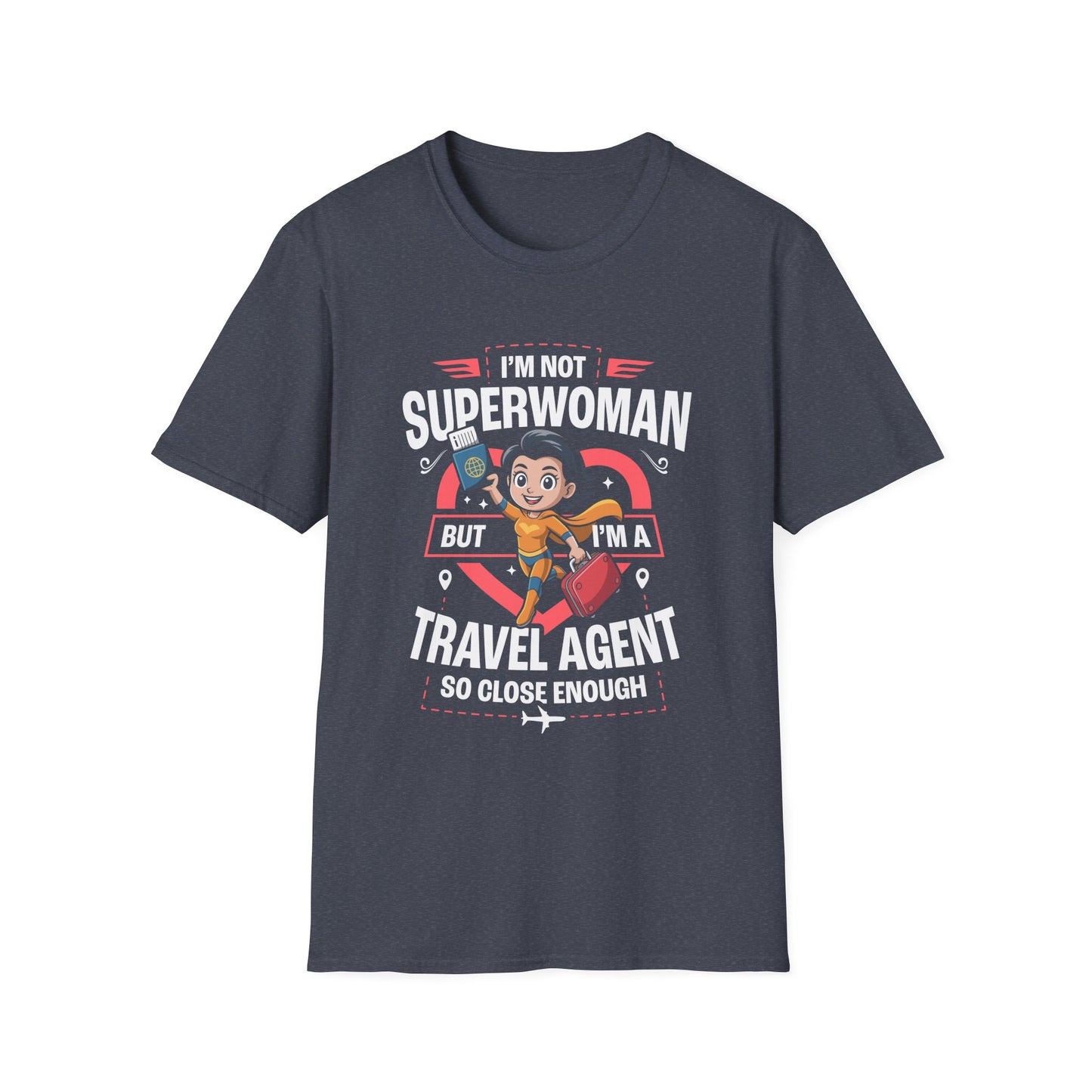 Travel Agent T-Shirt — " Super Woman Travel Agent" Graphic Tee