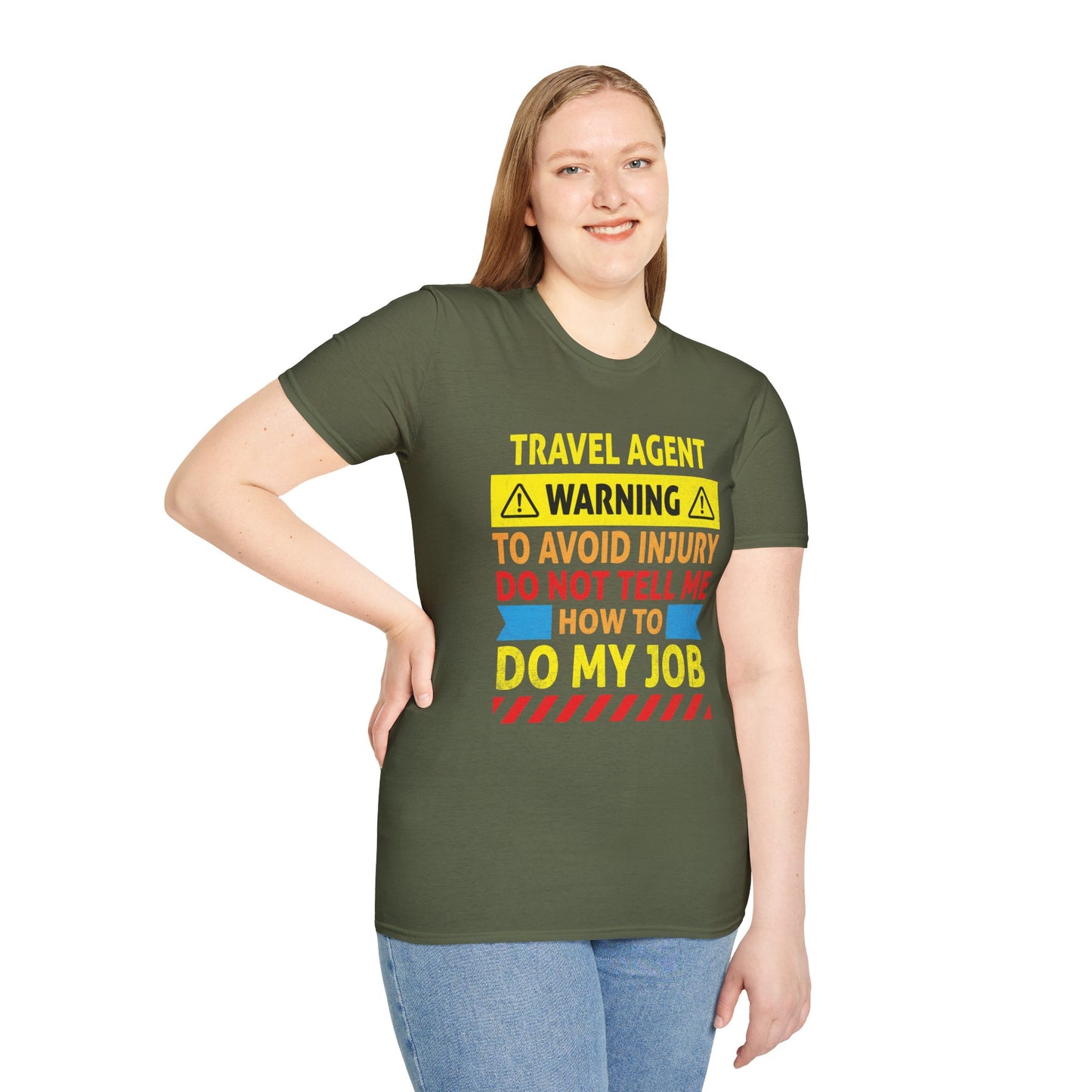 Travel Agent T-Shirt — "Warning - Travel Agent" Graphic Tee