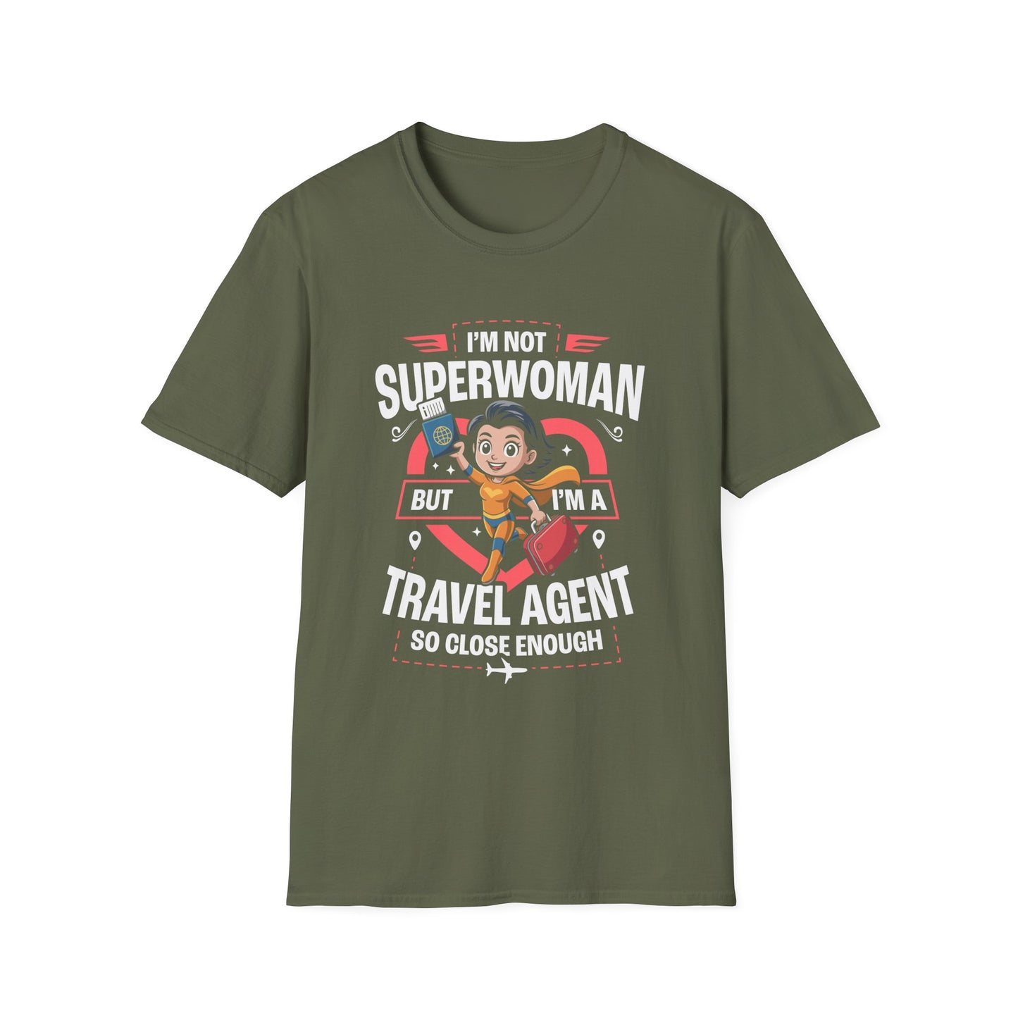 Travel Agent T-Shirt — " Super Woman Travel Agent" Graphic Tee