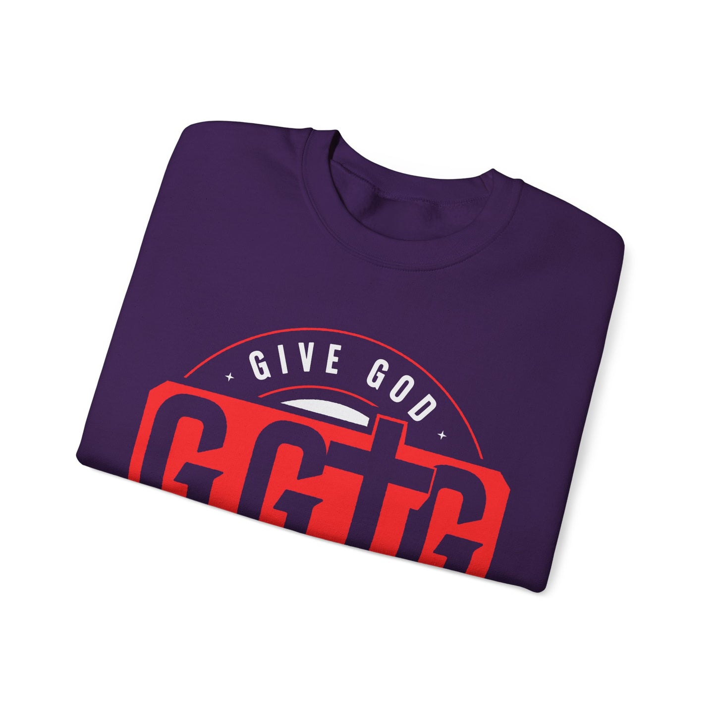 Christian Motivational Crewneck Sweatshirt - 'Give God the Glory'
