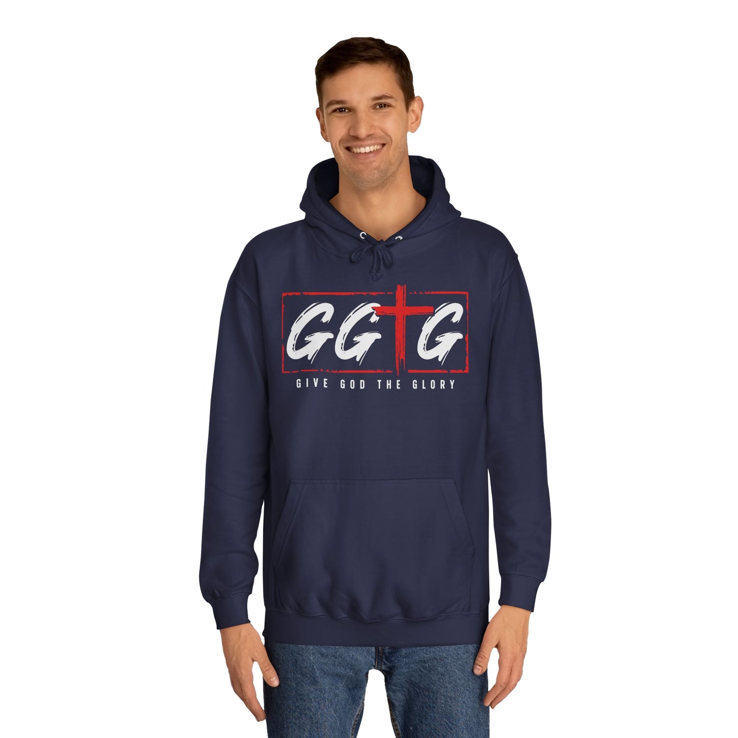 Unisex College Hoodie - Give God the Glory