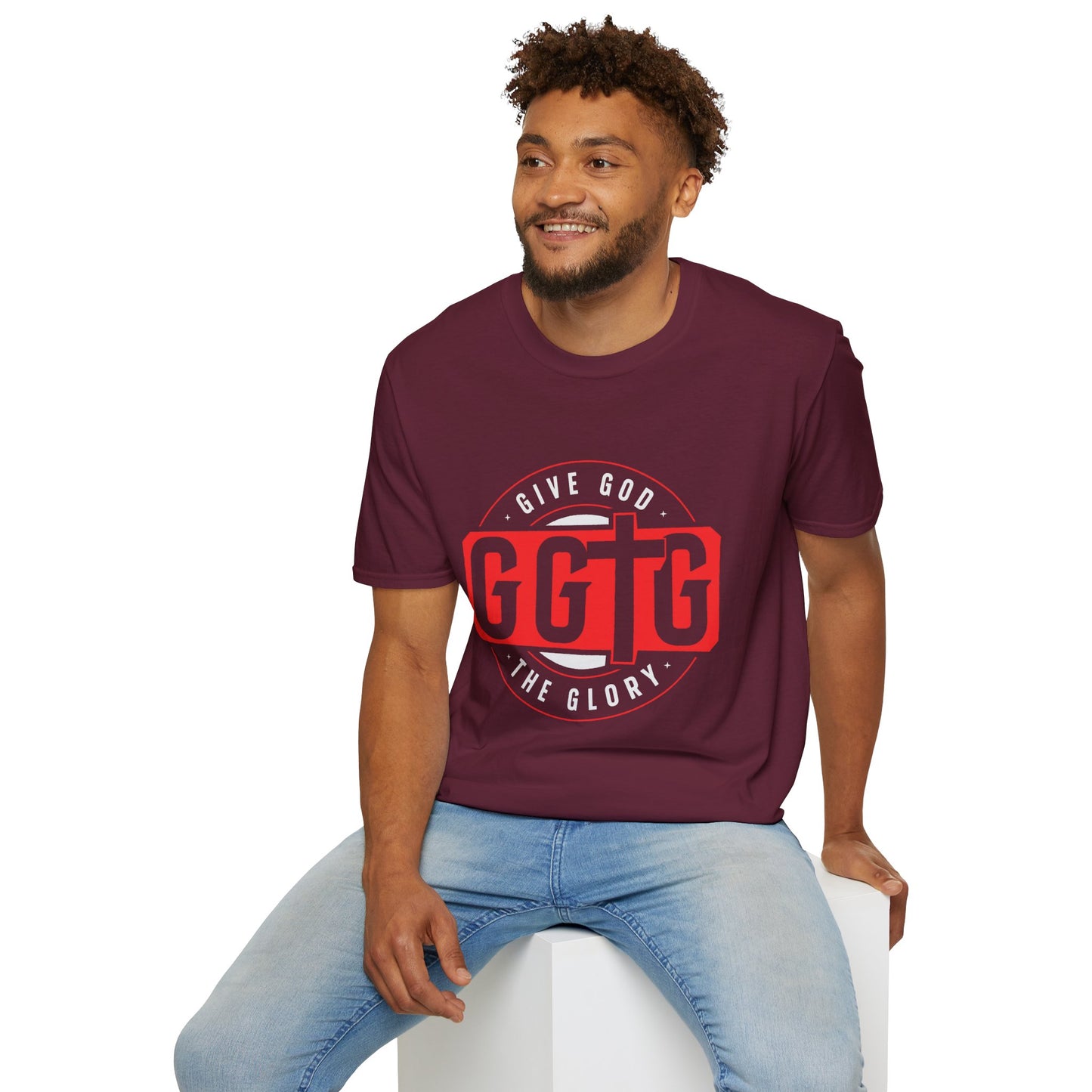Unisex Softstyle T-Shirt - 'Give God the Glory & Tell Your Story' Inspirational Tee