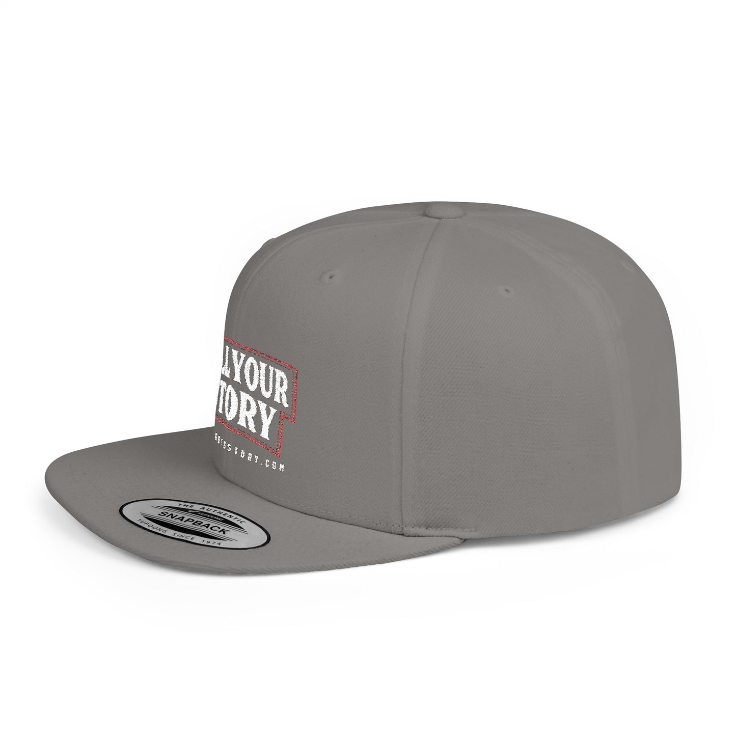 Motivational Flat Bill Snapback Hat - 'Tell Your Story'