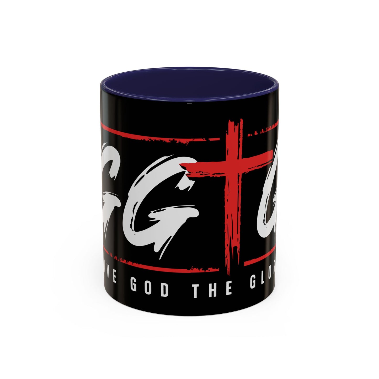 Inspirational Accent Coffee Mug - "Give God the Glory" - Perfect for Faith-Based Gifts