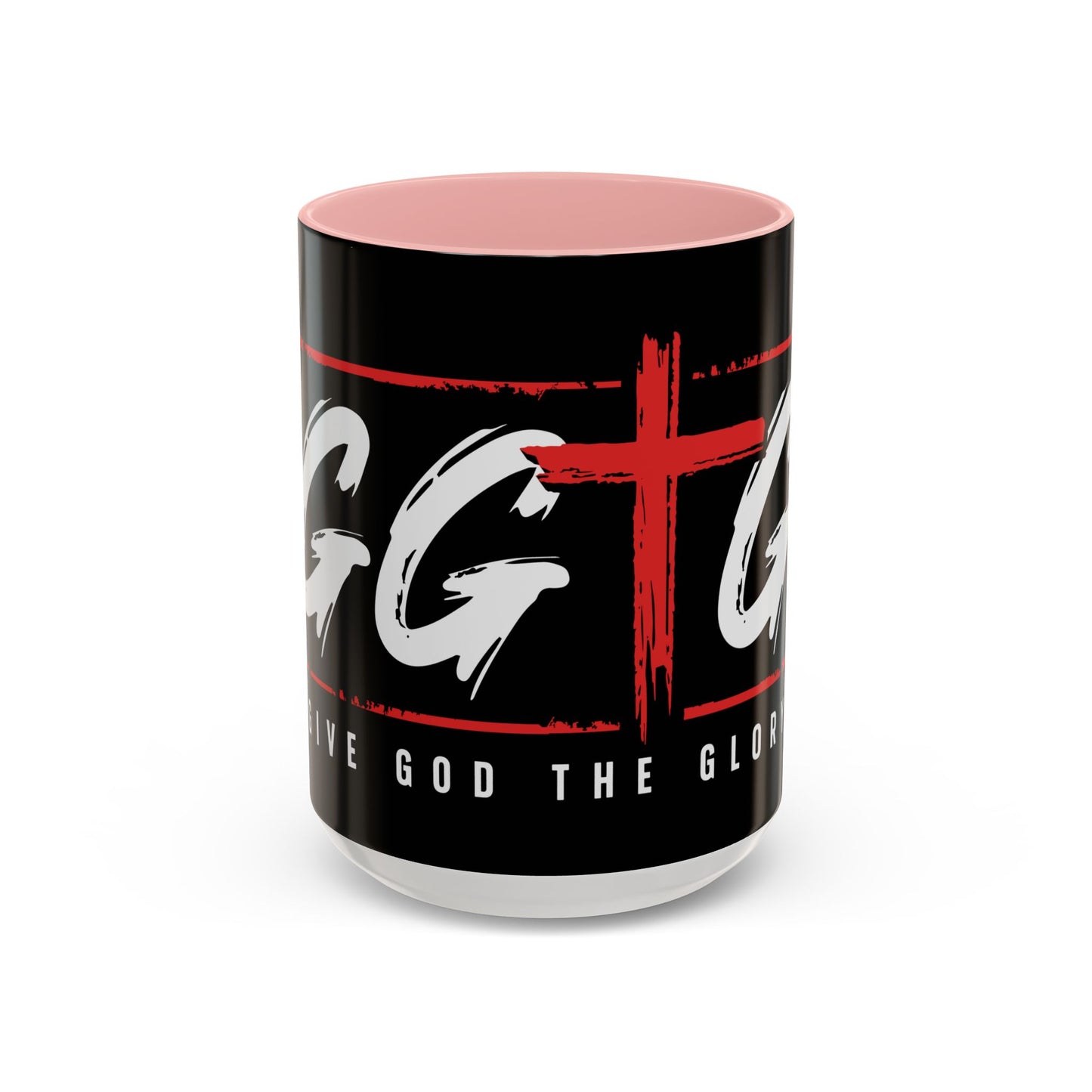 Inspirational Accent Coffee Mug - "Give God the Glory" - Perfect for Faith-Based Gifts