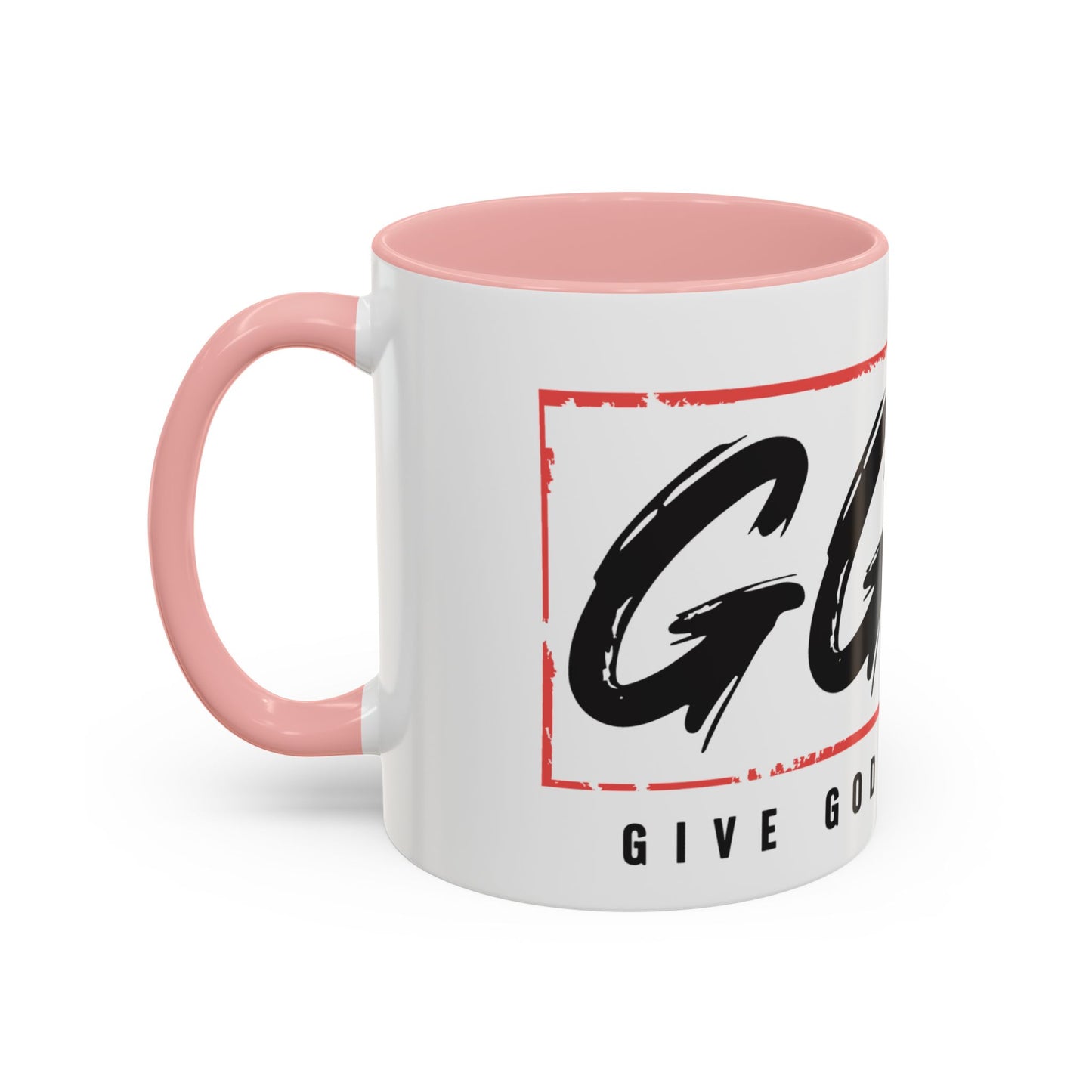 Faith-Inspired Accent Coffee Mug - 11/15oz with 'Give God the Glory' Design