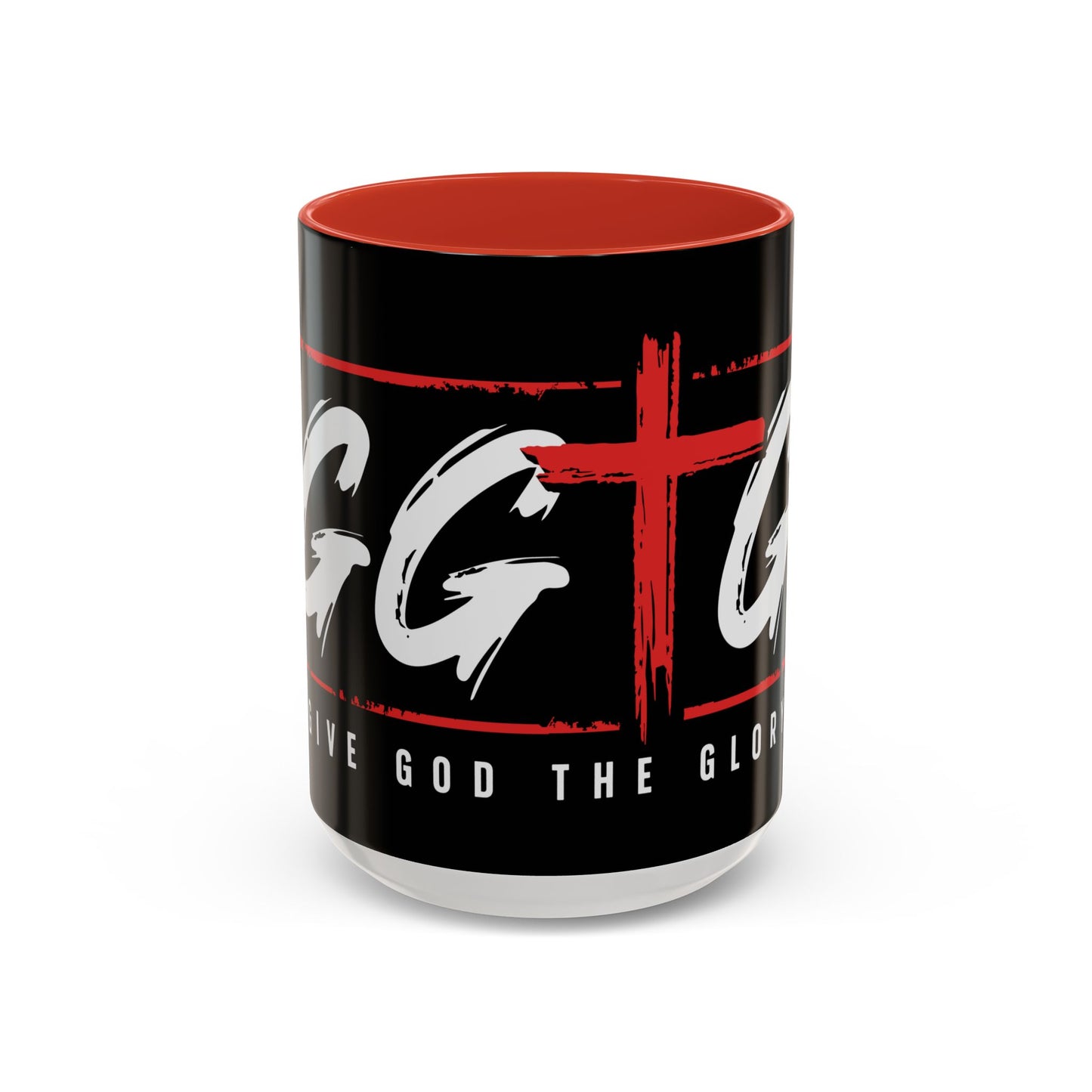 Inspirational Accent Coffee Mug - "Give God the Glory" - Perfect for Faith-Based Gifts
