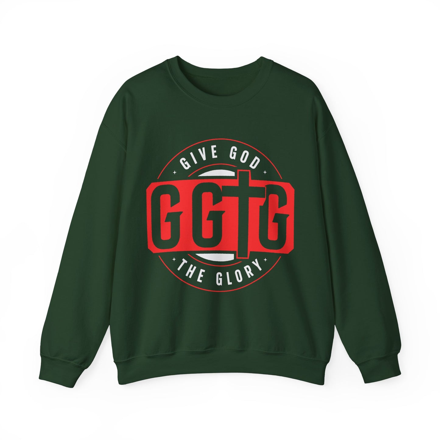 Christian Motivational Crewneck Sweatshirt - 'Give God the Glory'