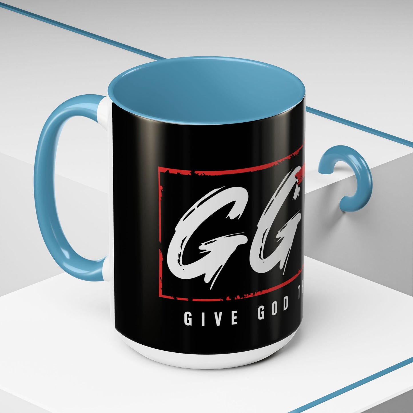 Inspirational Accent Coffee Mug - "Give God the Glory" - Perfect for Faith-Based Gifts