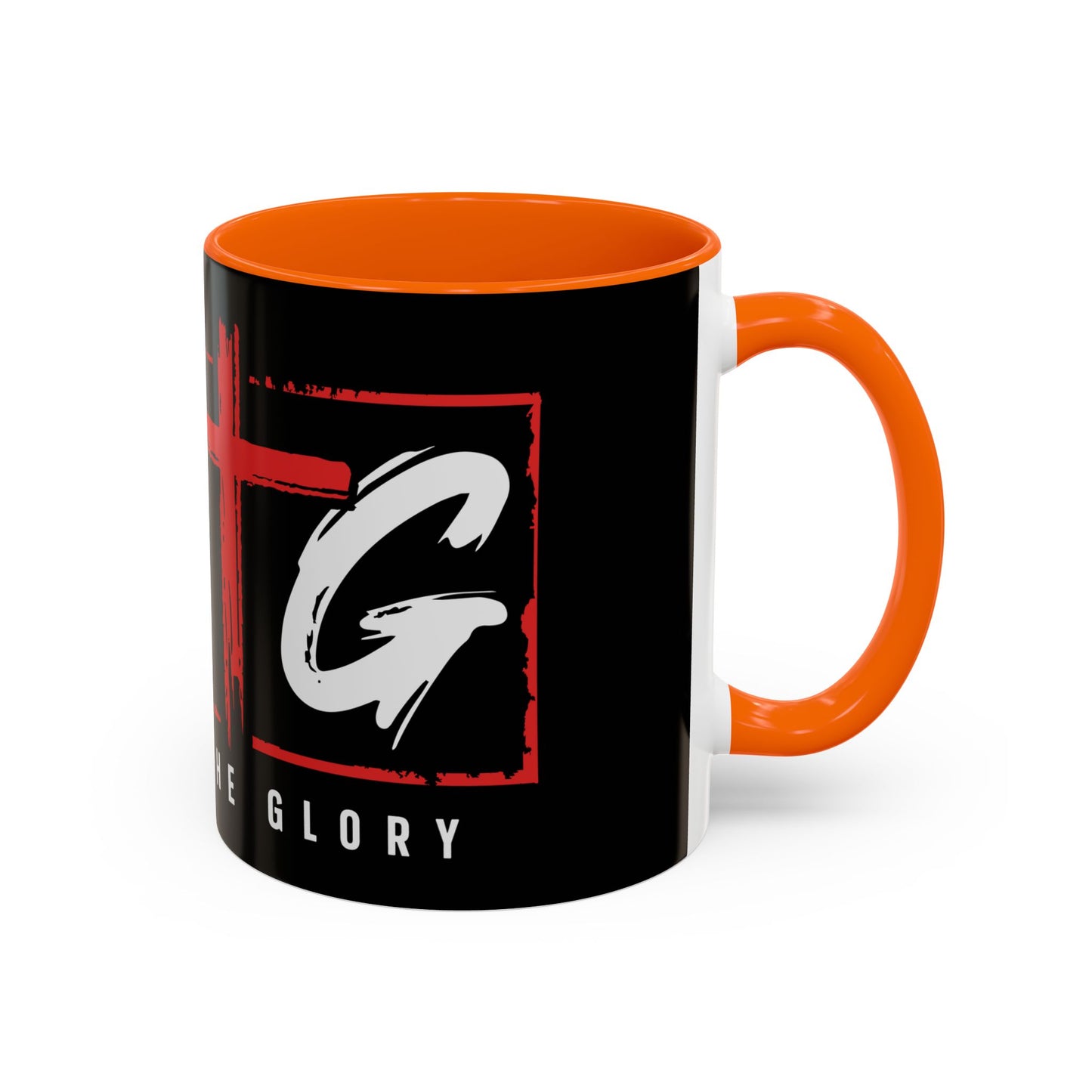 Inspirational Accent Coffee Mug - "Give God the Glory" - Perfect for Faith-Based Gifts
