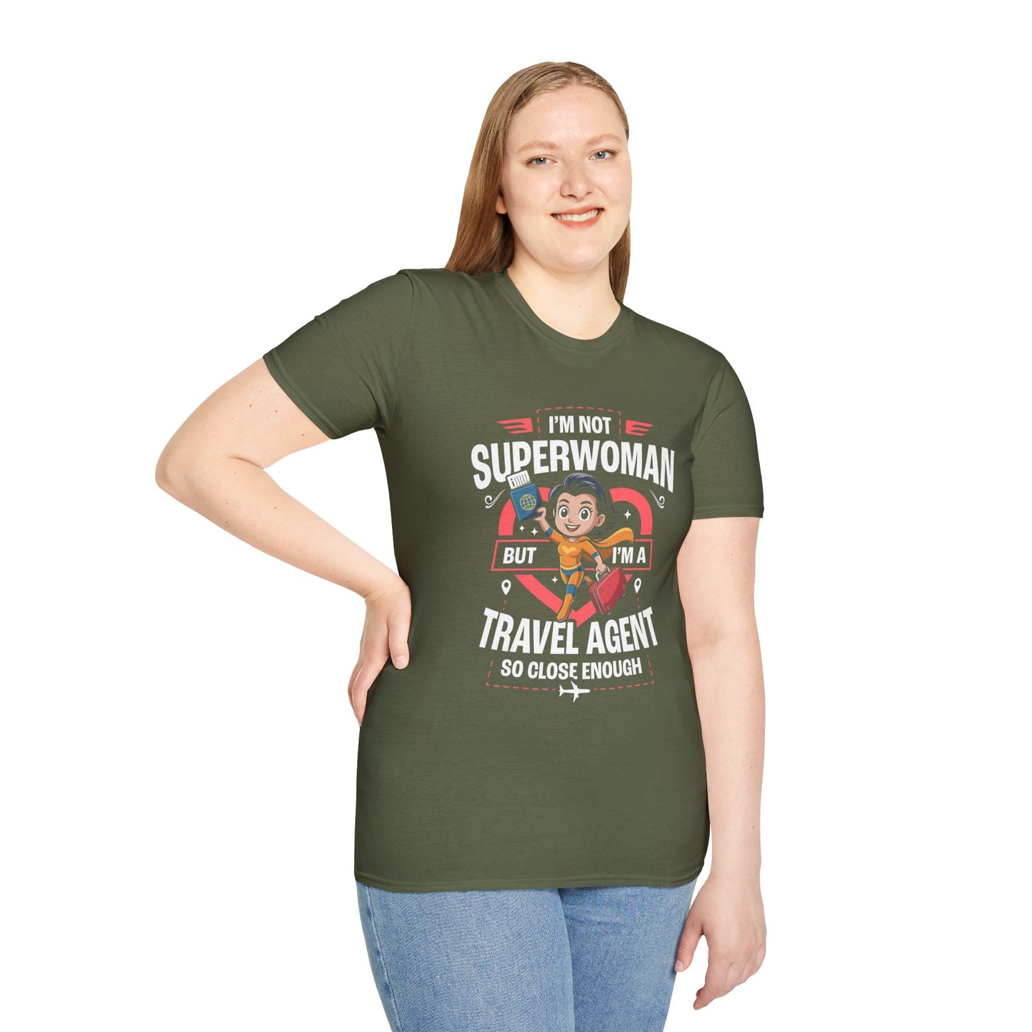 Travel Agent T-Shirt — " Super Woman Travel Agent" Graphic Tee