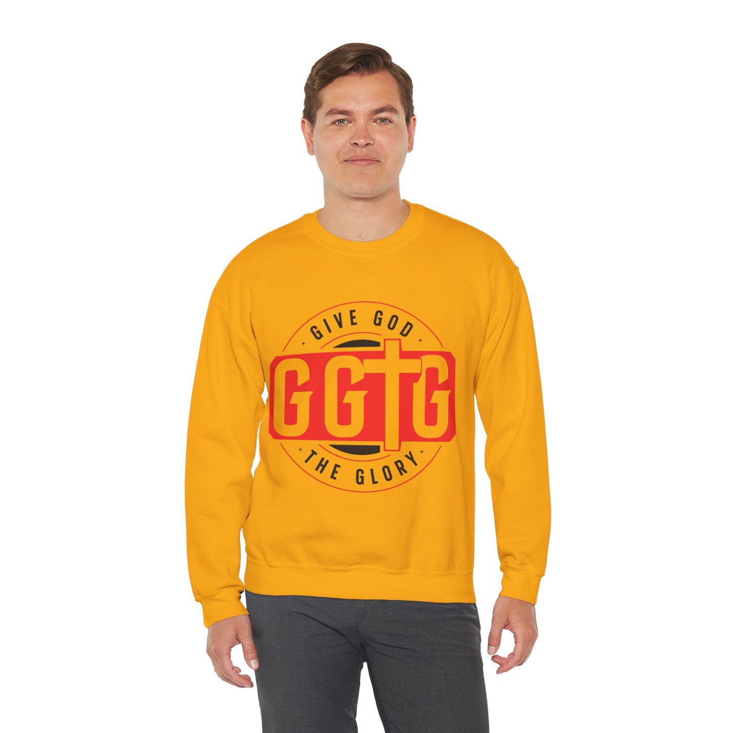 Inspirational Crewneck Sweatshirt - "Give God The Glory" & "Tell Your Story"