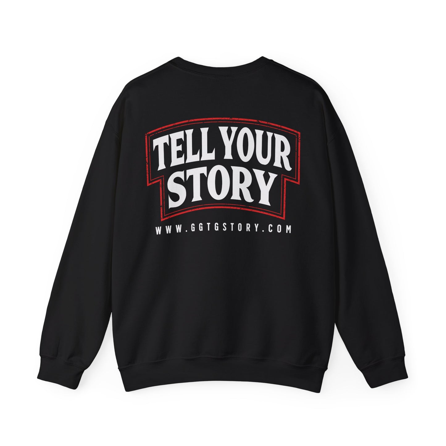 Inspiring Unisex Crewneck Sweatshirt - "Tell Your Story" Design
