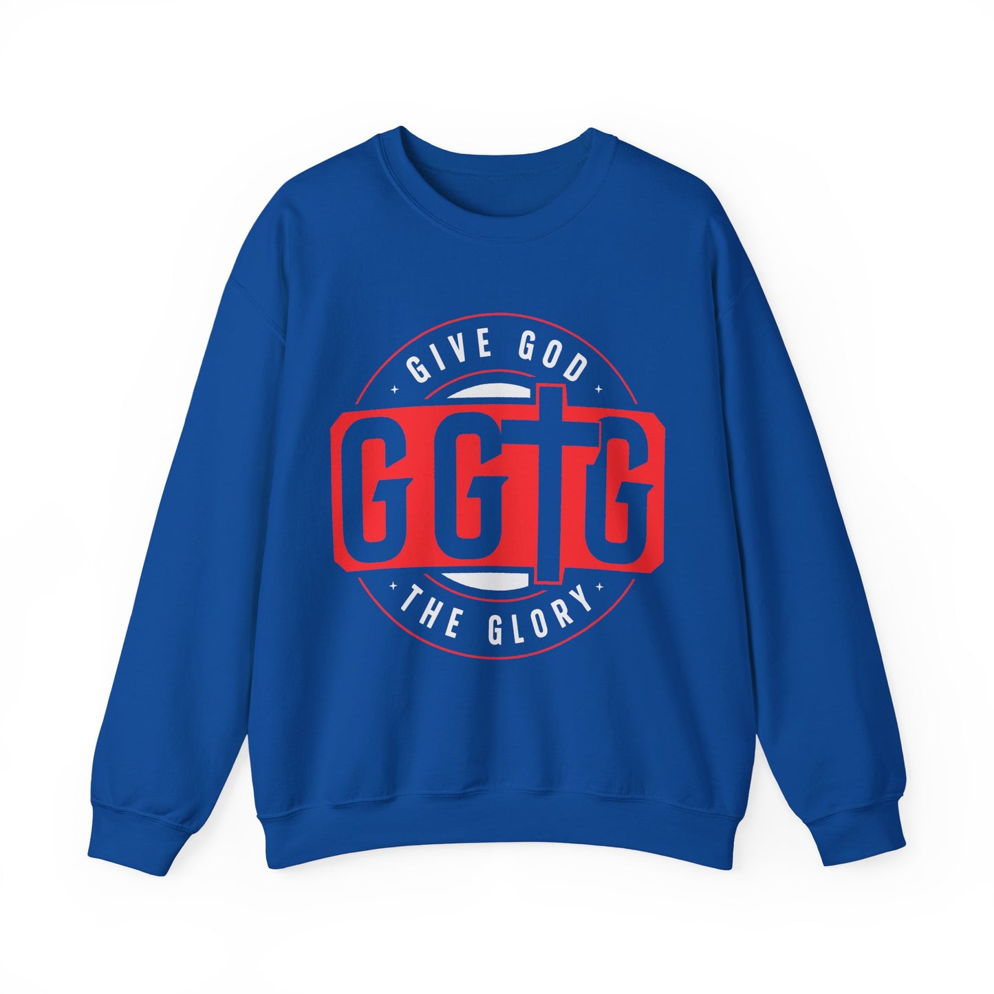 Christian Motivational Crewneck Sweatshirt - 'Give God the Glory'