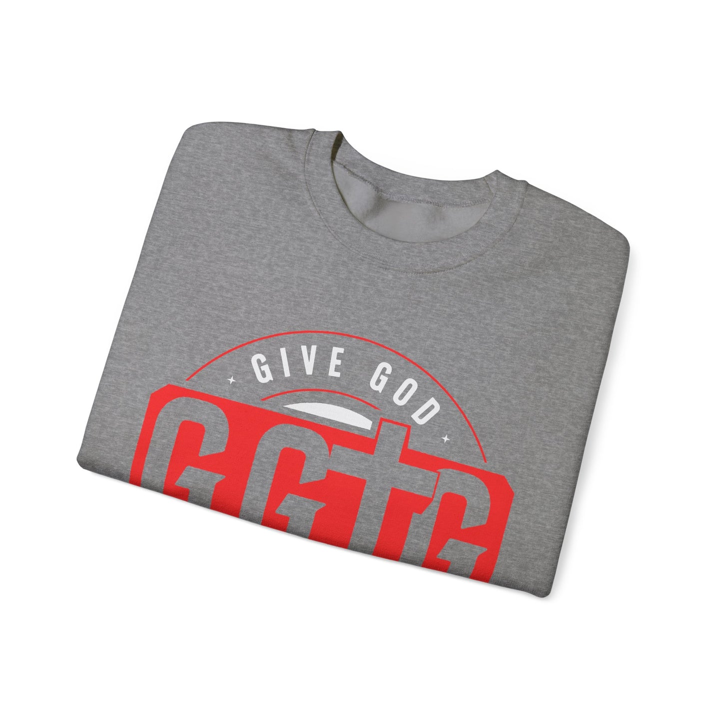 Christian Motivational Crewneck Sweatshirt - 'Give God the Glory'