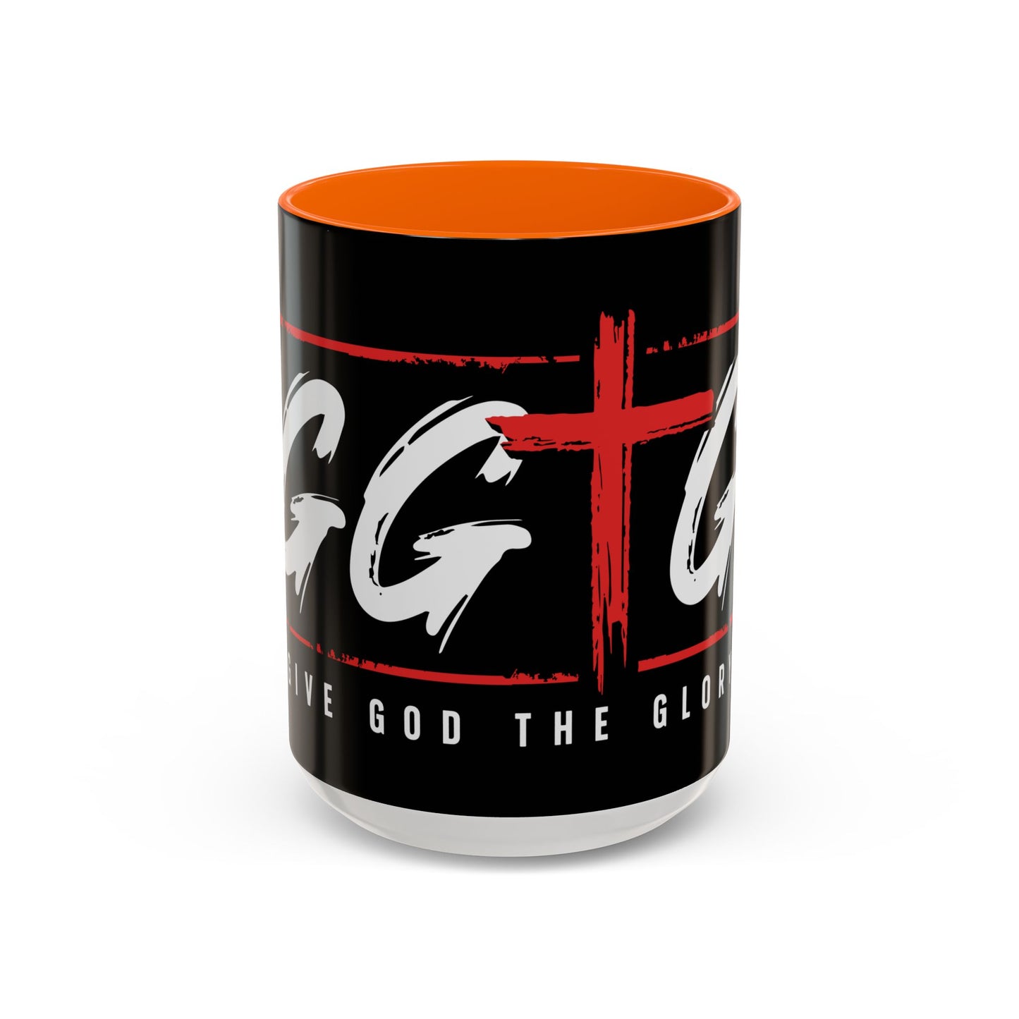 Inspirational Accent Coffee Mug - "Give God the Glory" - Perfect for Faith-Based Gifts