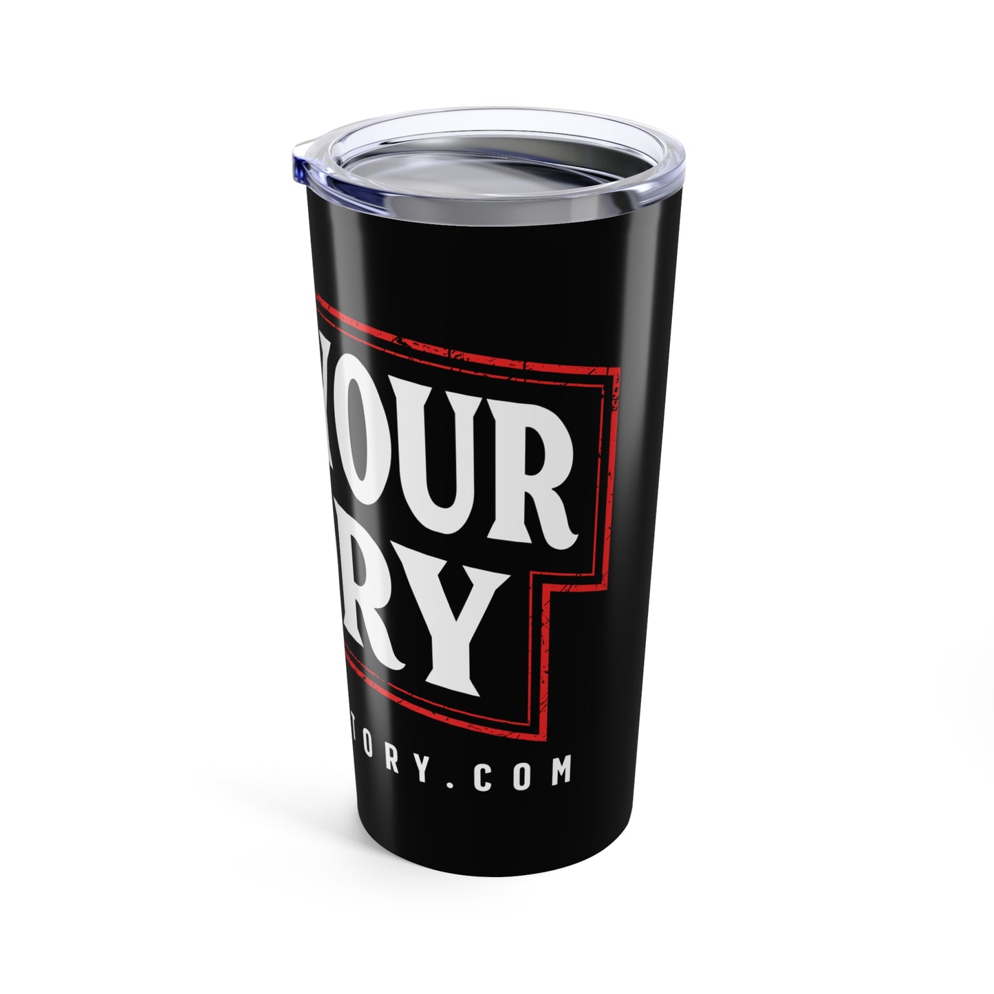 Inspirational Black Tumbler 20oz - "Tell Your Story" - Motivational Travel Mug for Daily Use