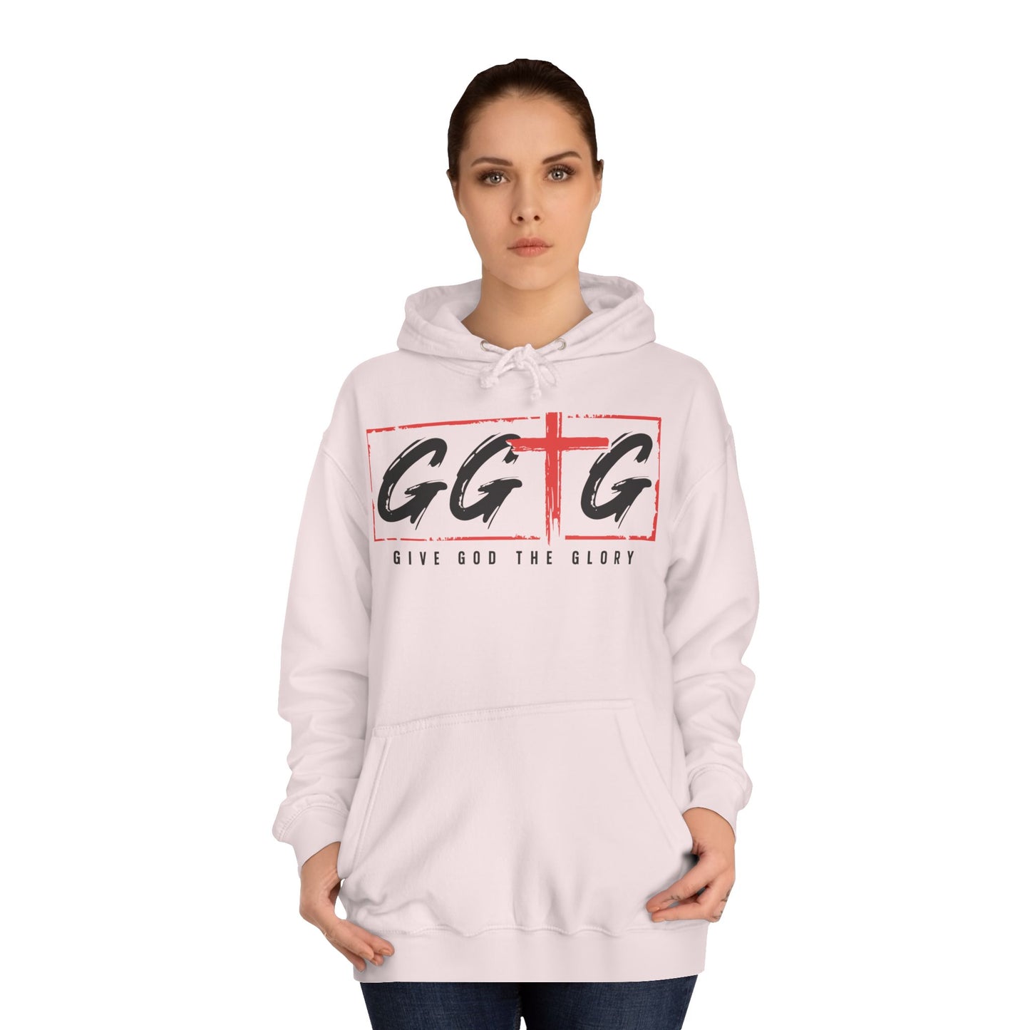 Unisex College Hoodie - Give God The Glory & Tell Your Story