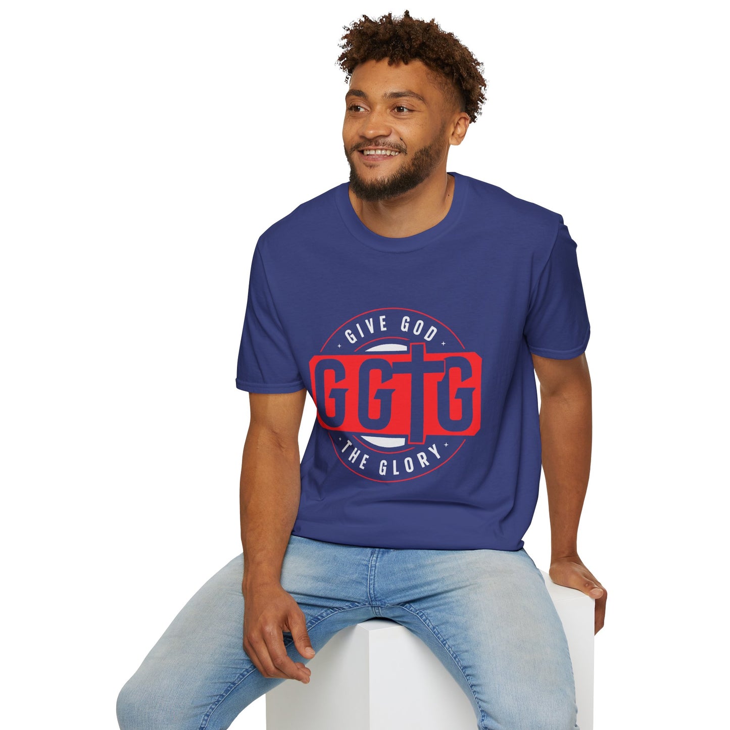 Unisex Softstyle T-Shirt - 'Give God the Glory & Tell Your Story' Inspirational Tee