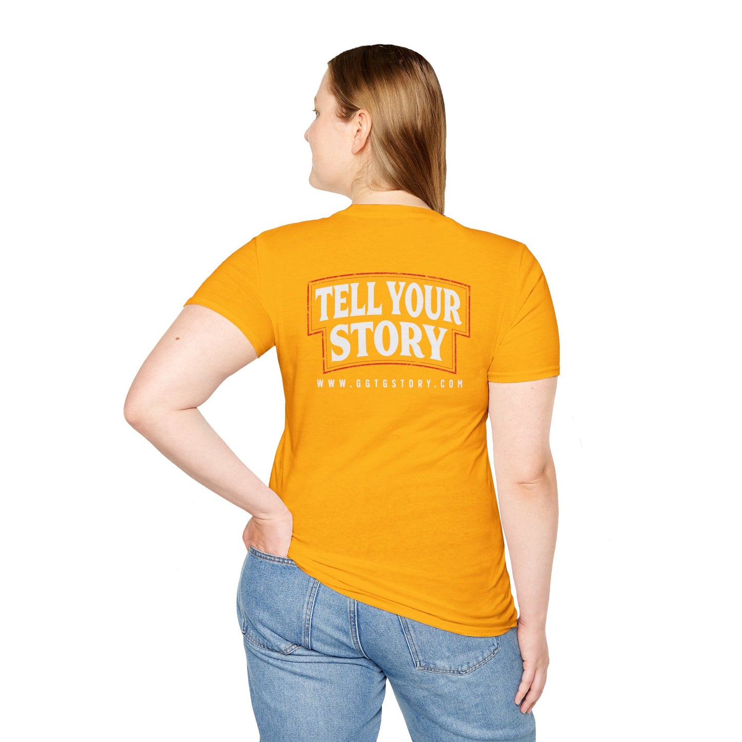 Unisex Softstyle T-Shirt - 'Give God the Glory & Tell Your Story' Inspirational Tee