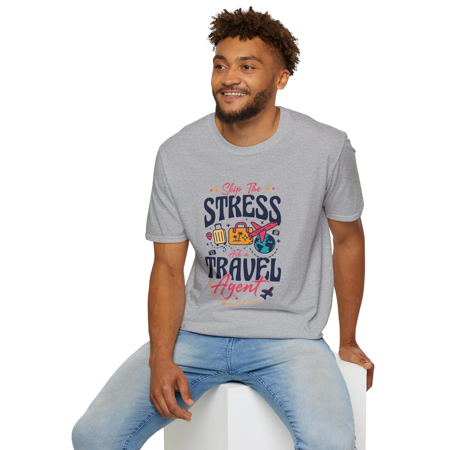 Travel Agent T-Shirt — " Unisex Skip the Stress Call a Travel Agent" Graphic Tee