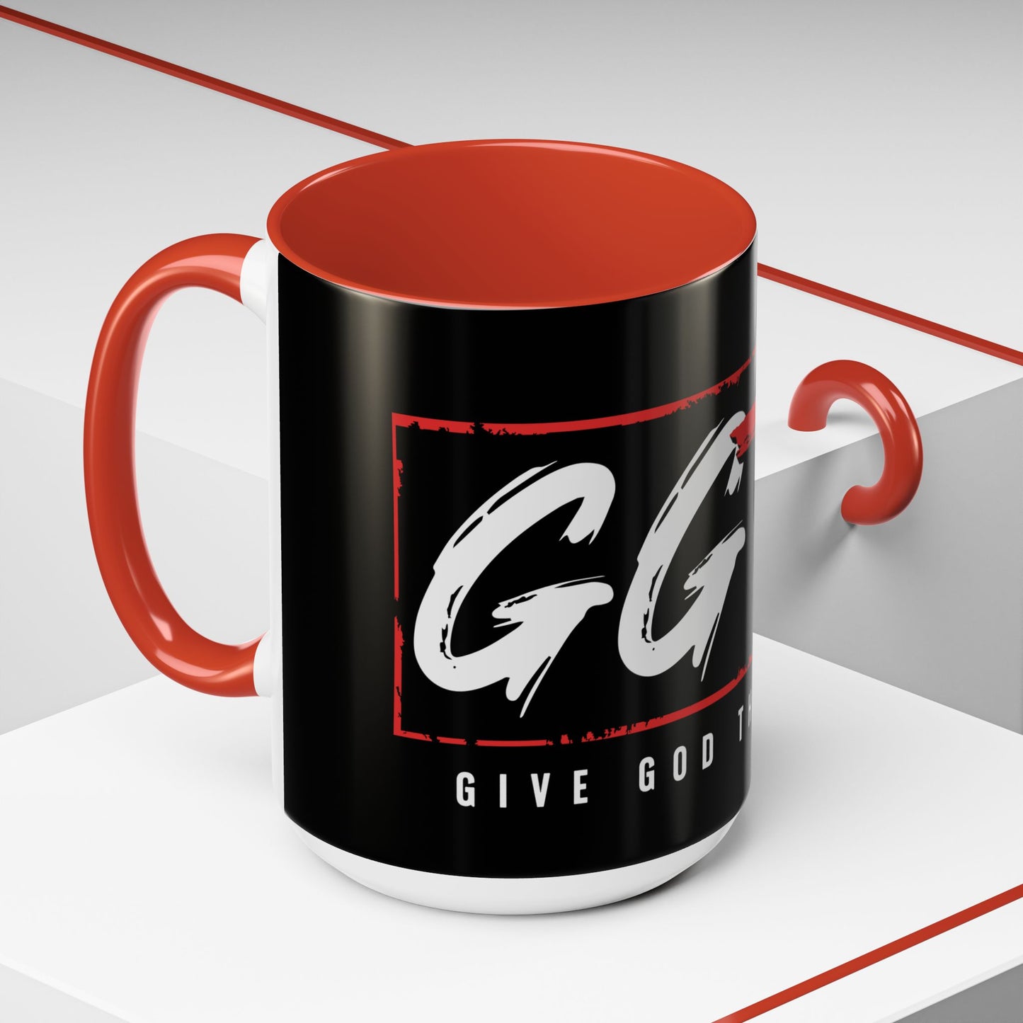 Inspirational Accent Coffee Mug - "Give God the Glory" - Perfect for Faith-Based Gifts