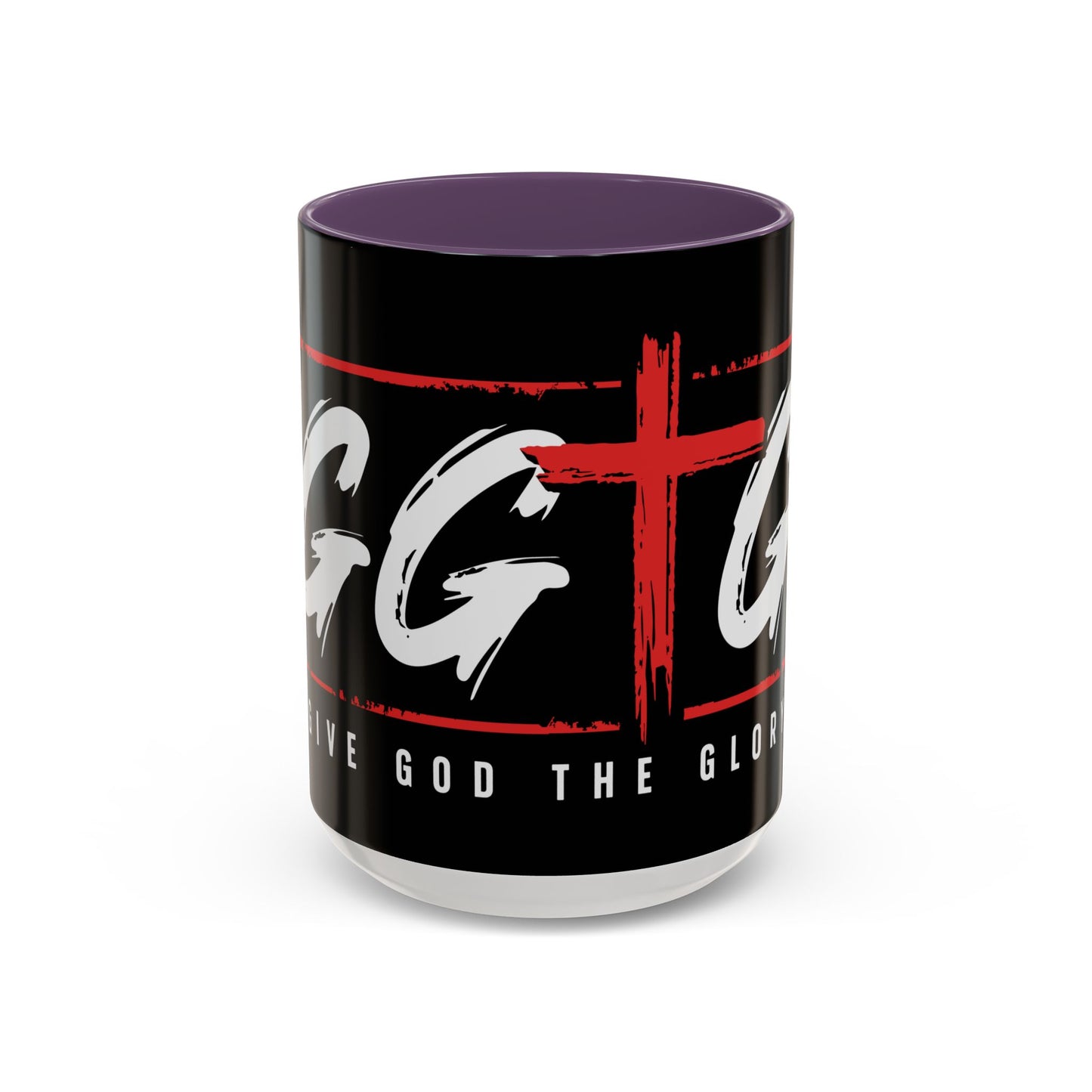 Inspirational Accent Coffee Mug - "Give God the Glory" - Perfect for Faith-Based Gifts