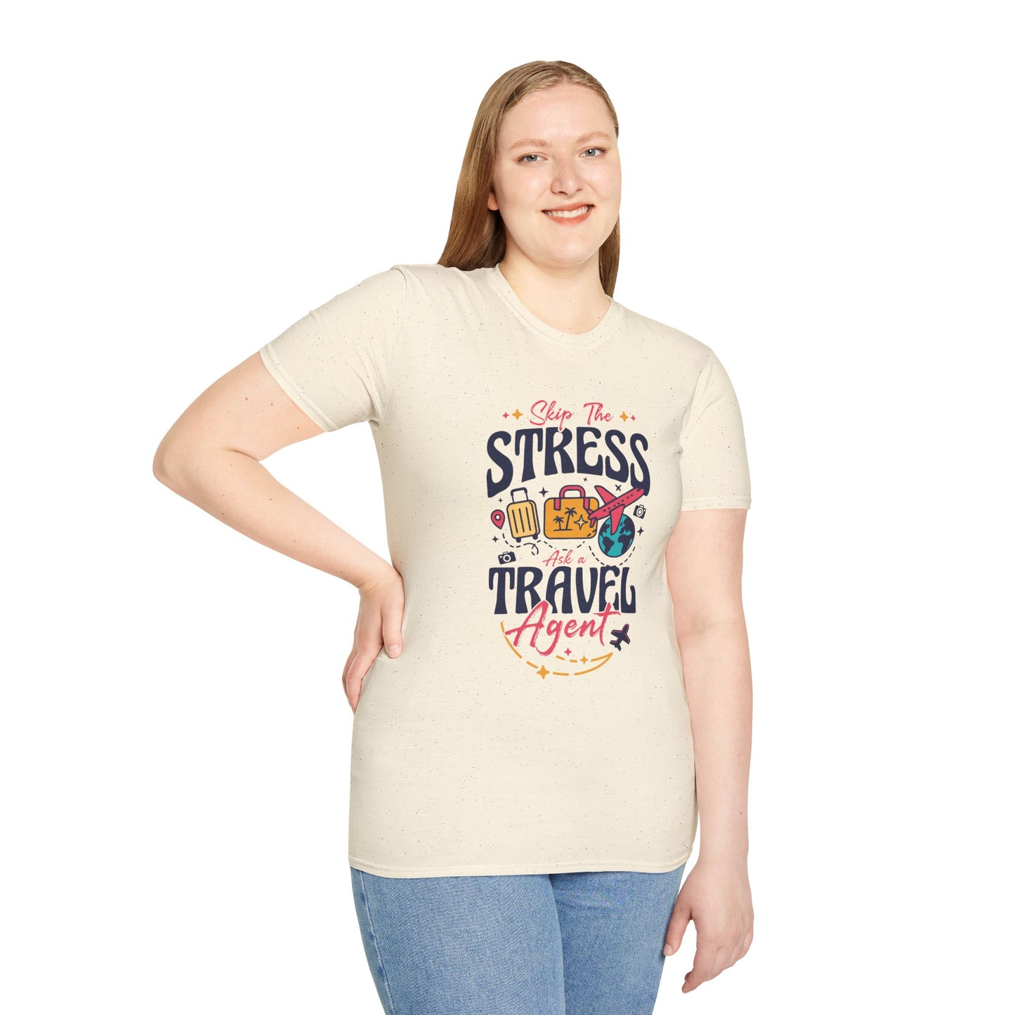Travel Agent T-Shirt — " Unisex Skip the Stress Call a Travel Agent" Graphic Tee
